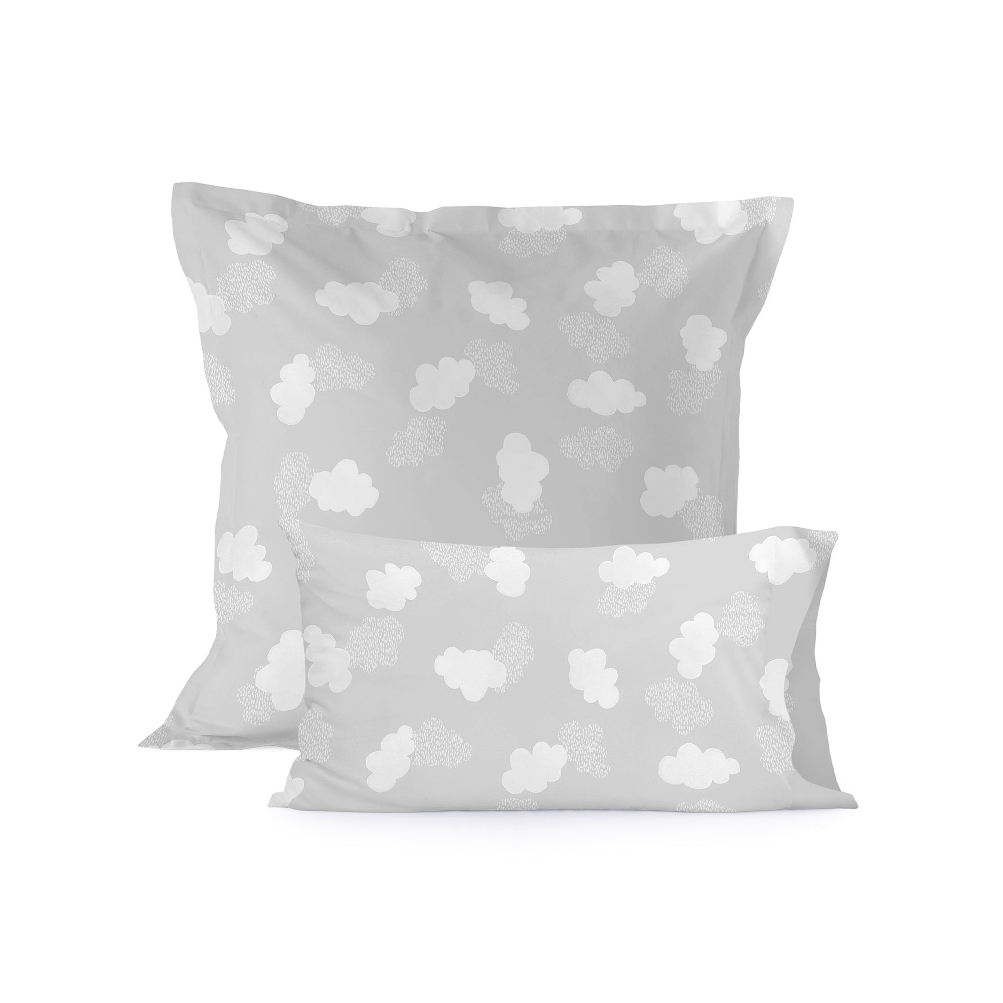 Happy Friday Pillow cover infantiles Clouds grey 80x80 cm Grey