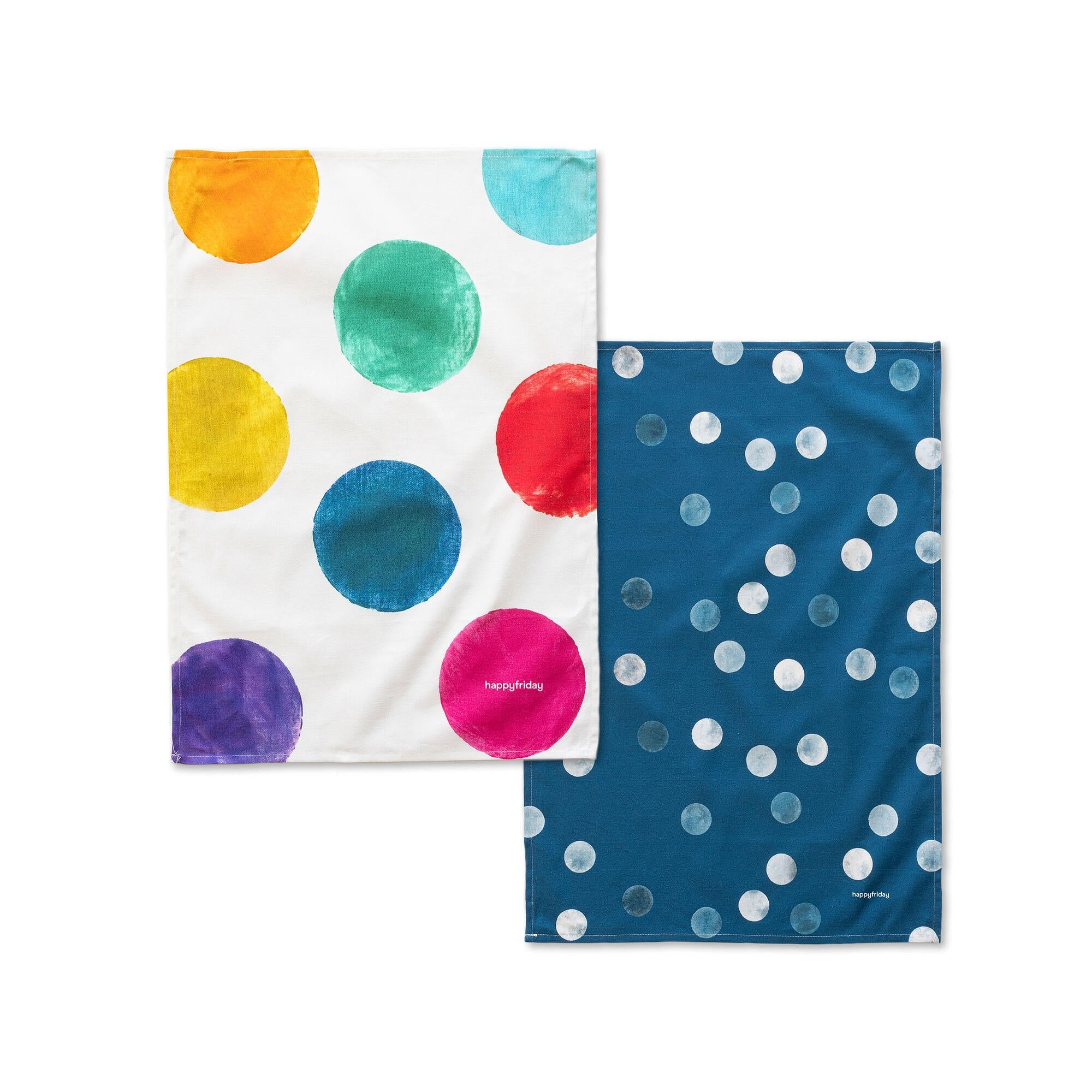 Happy Friday Tea towel (2 pc) Confetti 70x50 cm Multicolor