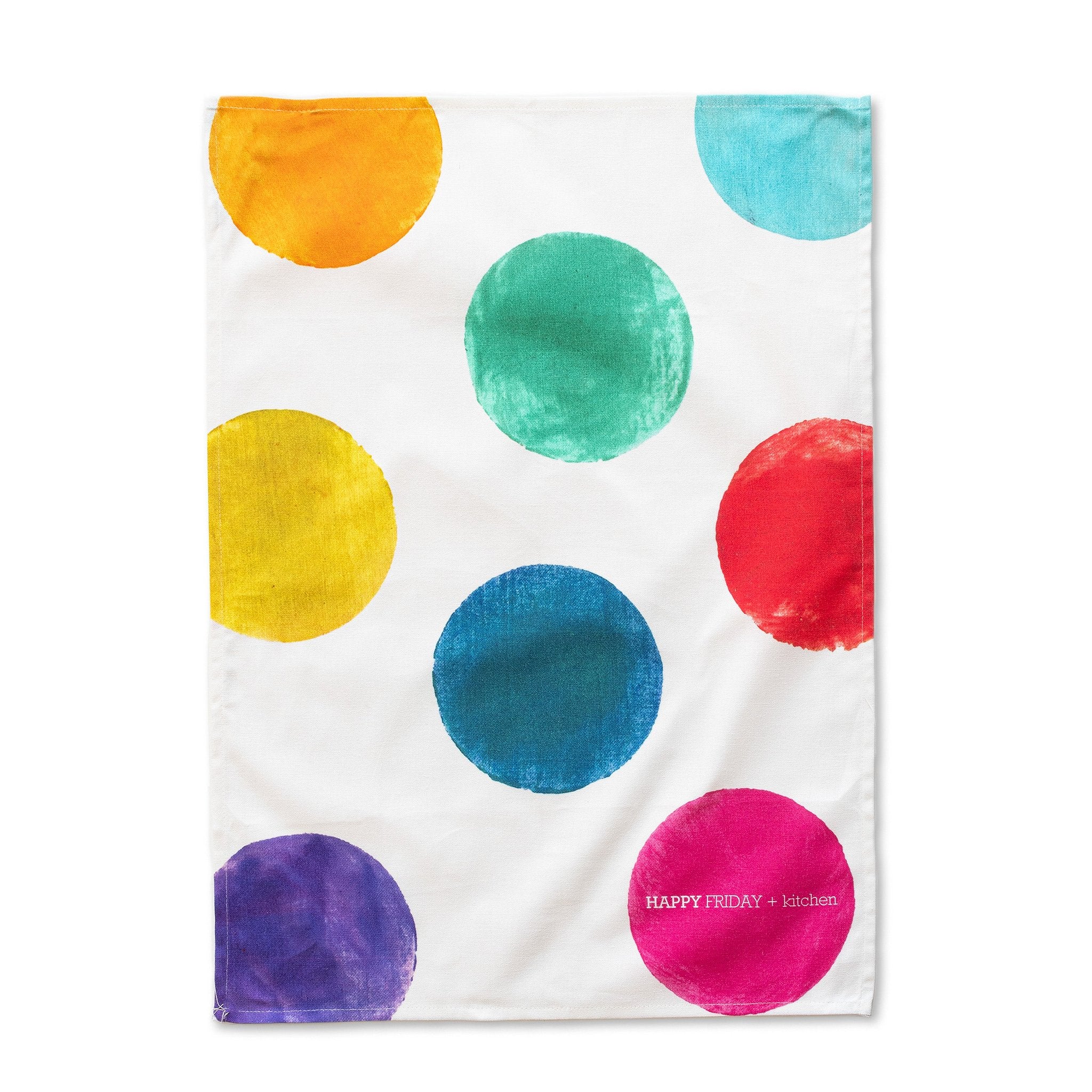 Happy Friday Tea towel (2 pc) Confetti 70x50 cm Multicolor