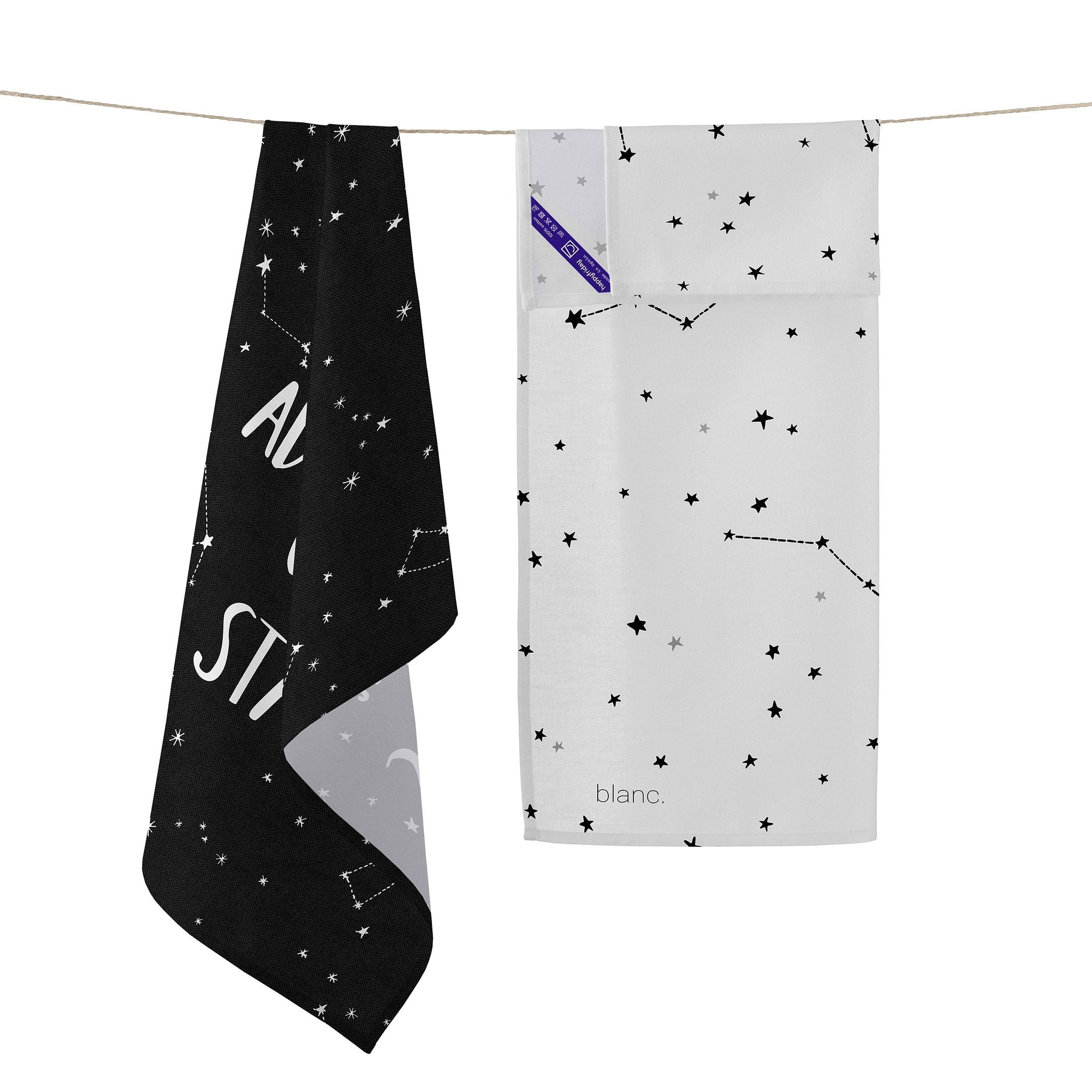 Happy Friday Tea towel (2 pc) Constellation 70x50 cm Multicolor
