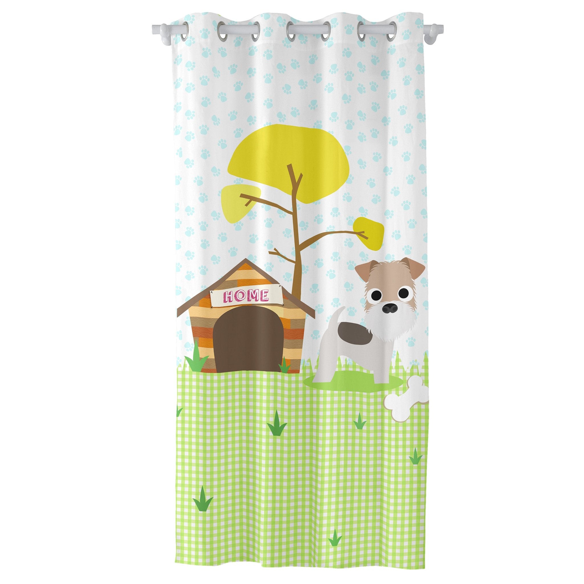 Happy Friday Curtain Dogs 140x265 cm Multicolor