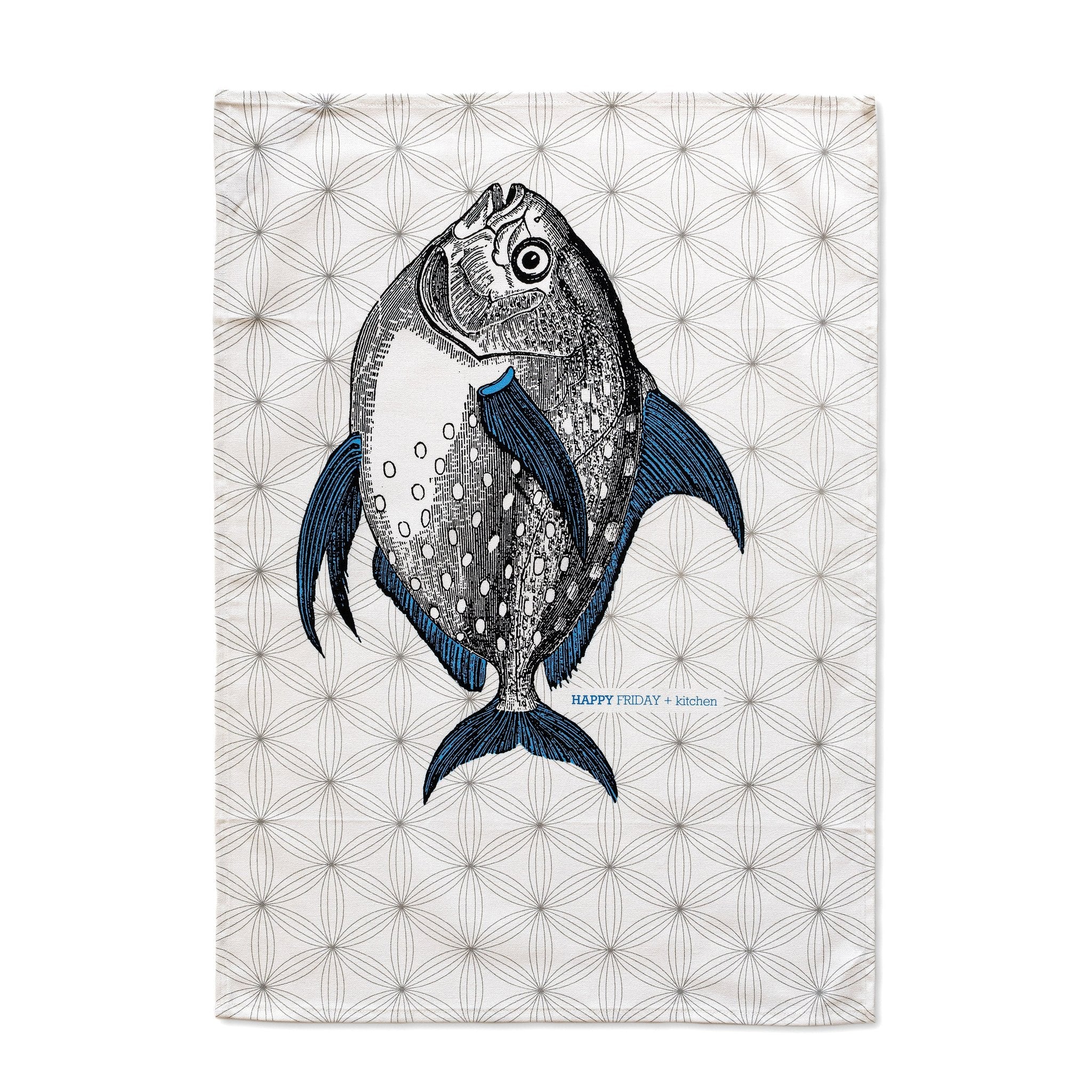 Happy Friday Tea towel (2 pc) Fish 70x50 cm Multicolor