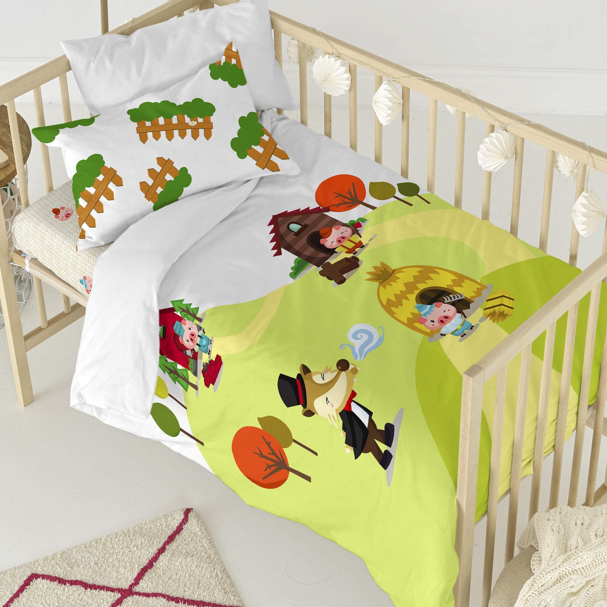 Happy Friday Duvet cover set 2 pieces Piggys 100x120 cm (Cot) Multicolor