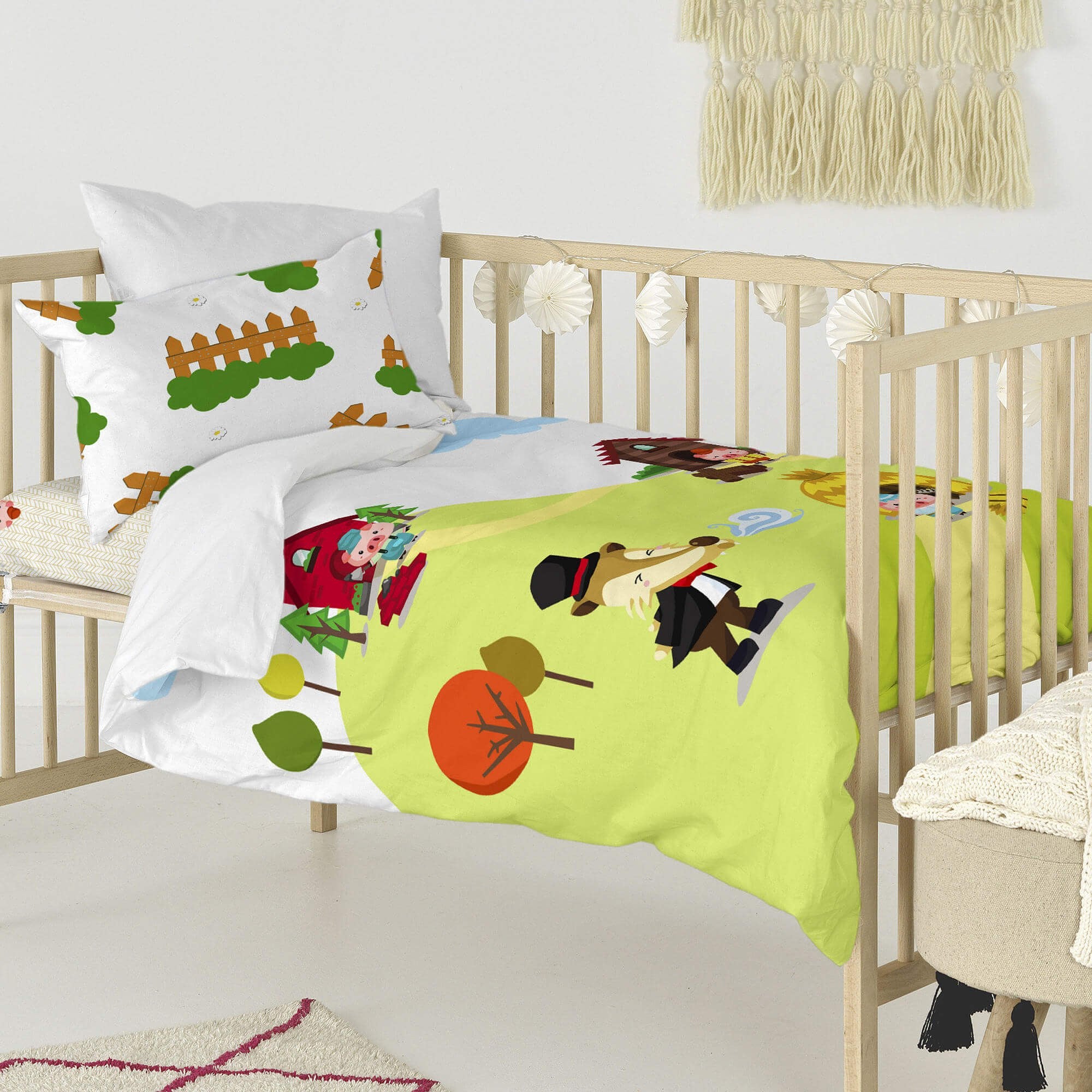 Happy Friday Duvet cover set 2 pieces Piggys 100x120 cm (Cot) Multicolor