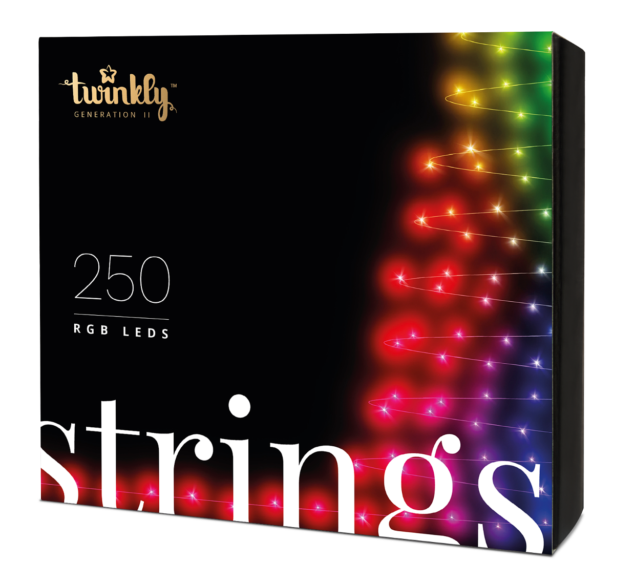 Twinkly String RGB 250 lamps [Black & Green]