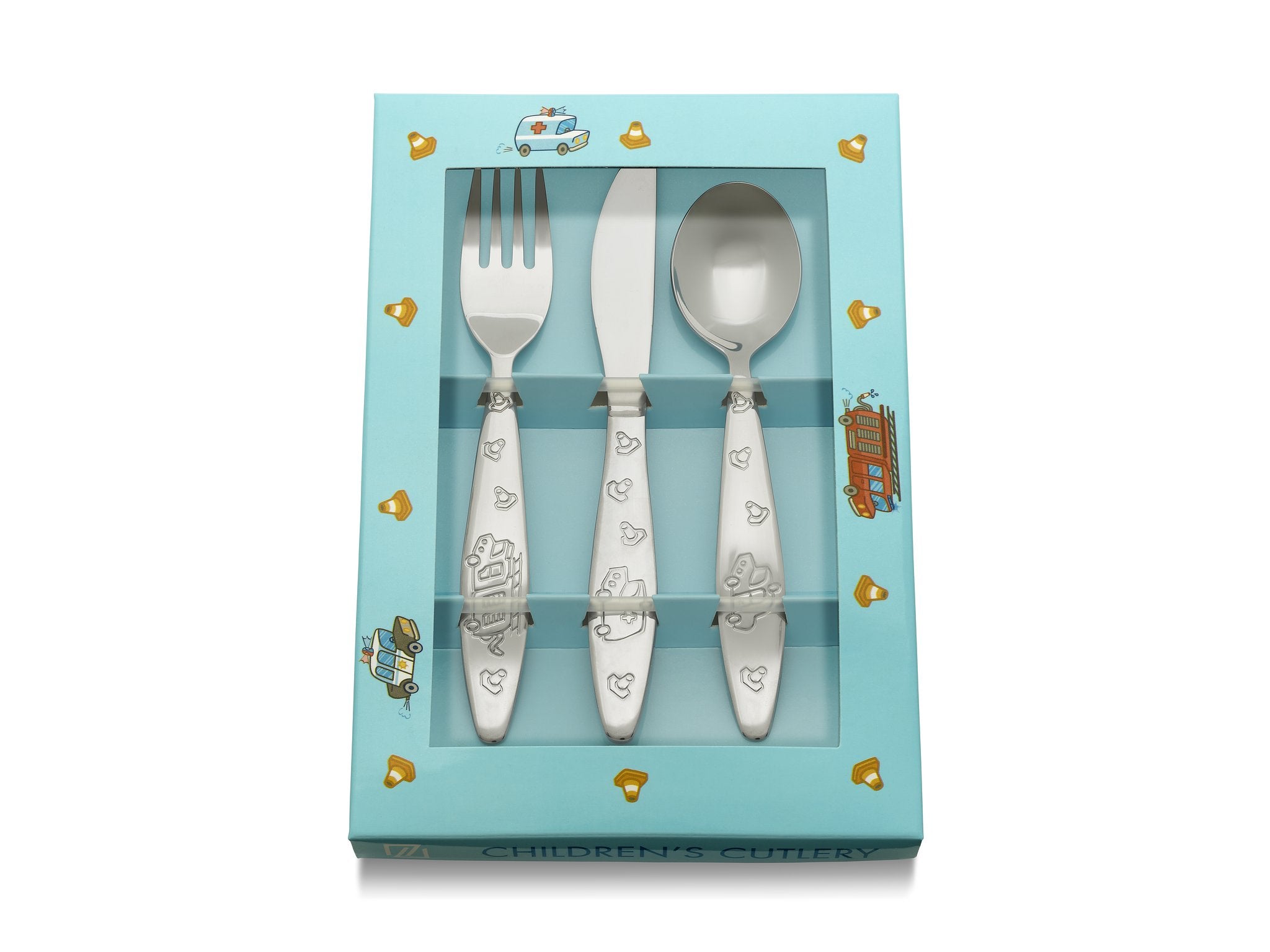 Zilverstad Children's cutlery 3pcs Emergency veh. s/s