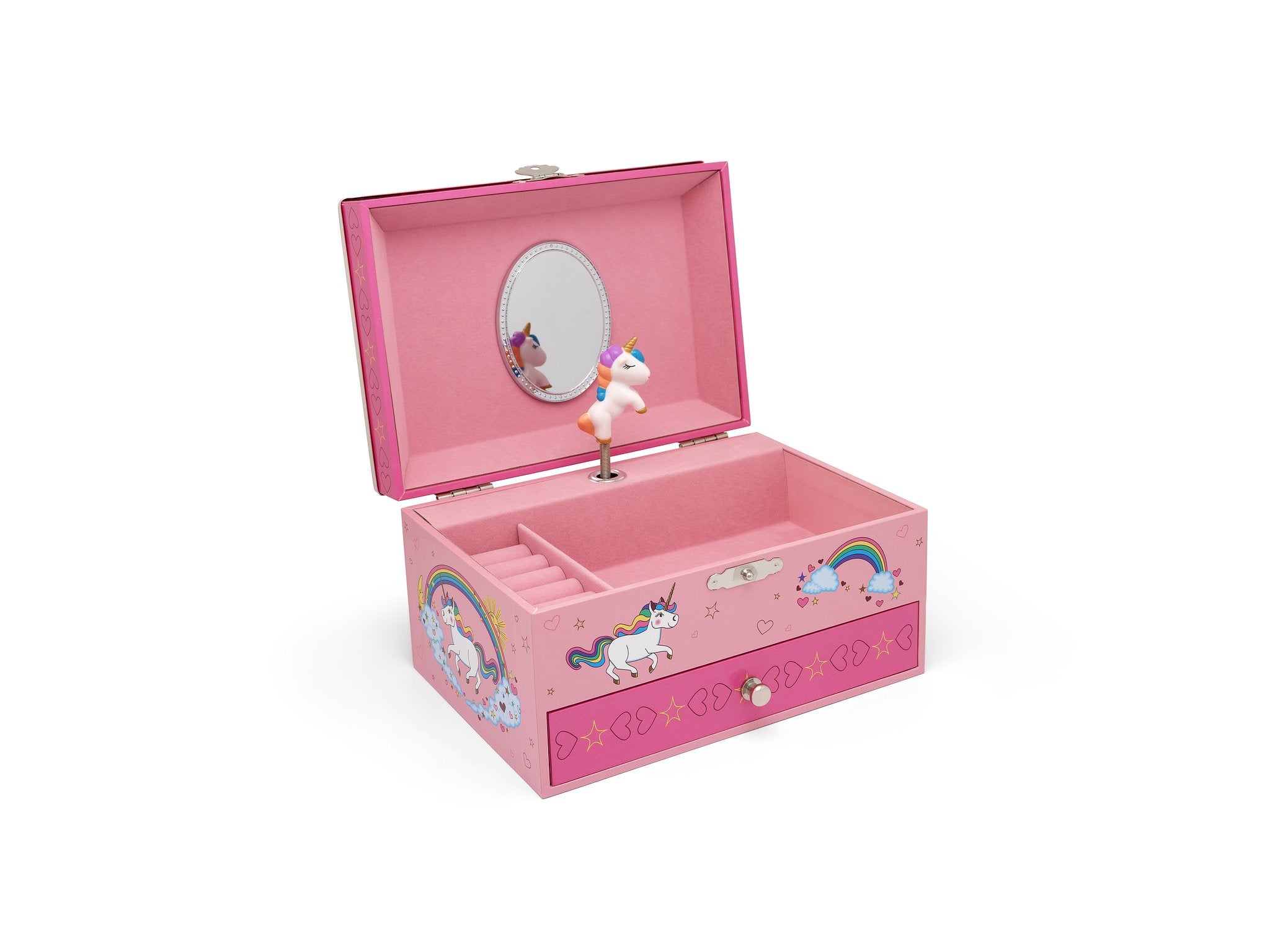 Zilverstad Jewelry box unicorn with rim sp/l