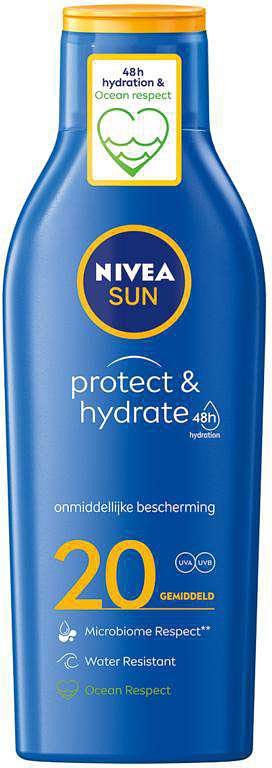 Nivea Sun zonnebrandcrème Protect & Hydrate SPF 20, fles van 200 ml
