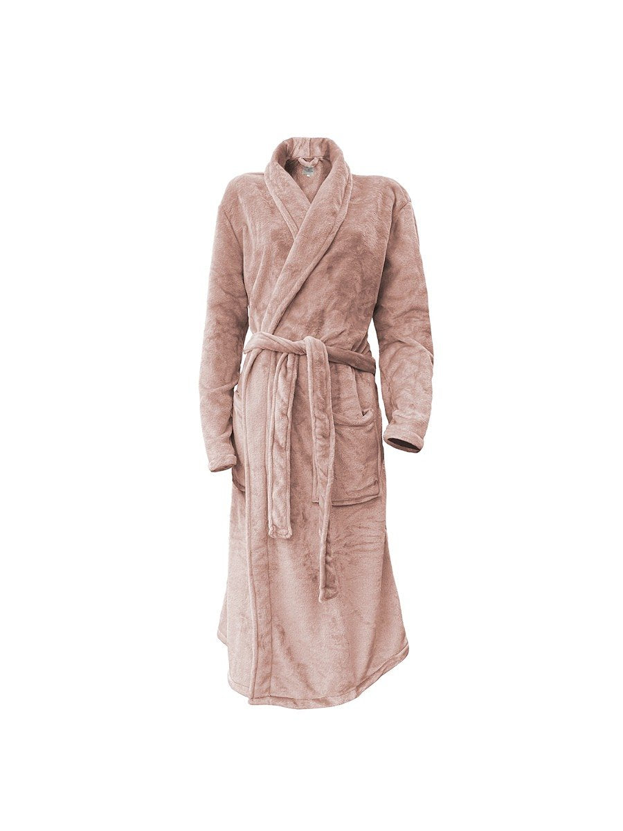 LINNICK Flanel Fleece Badjas Uni - light pink