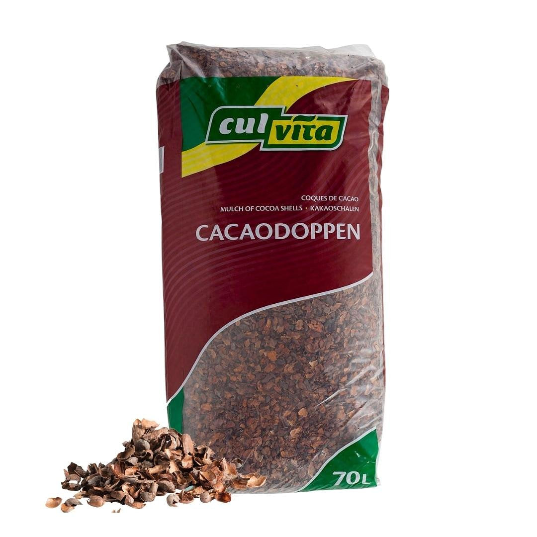 Culvita - Cacaodoppen 70 L - Cacao geurende bodembedekker - Biologische schorsvervanger