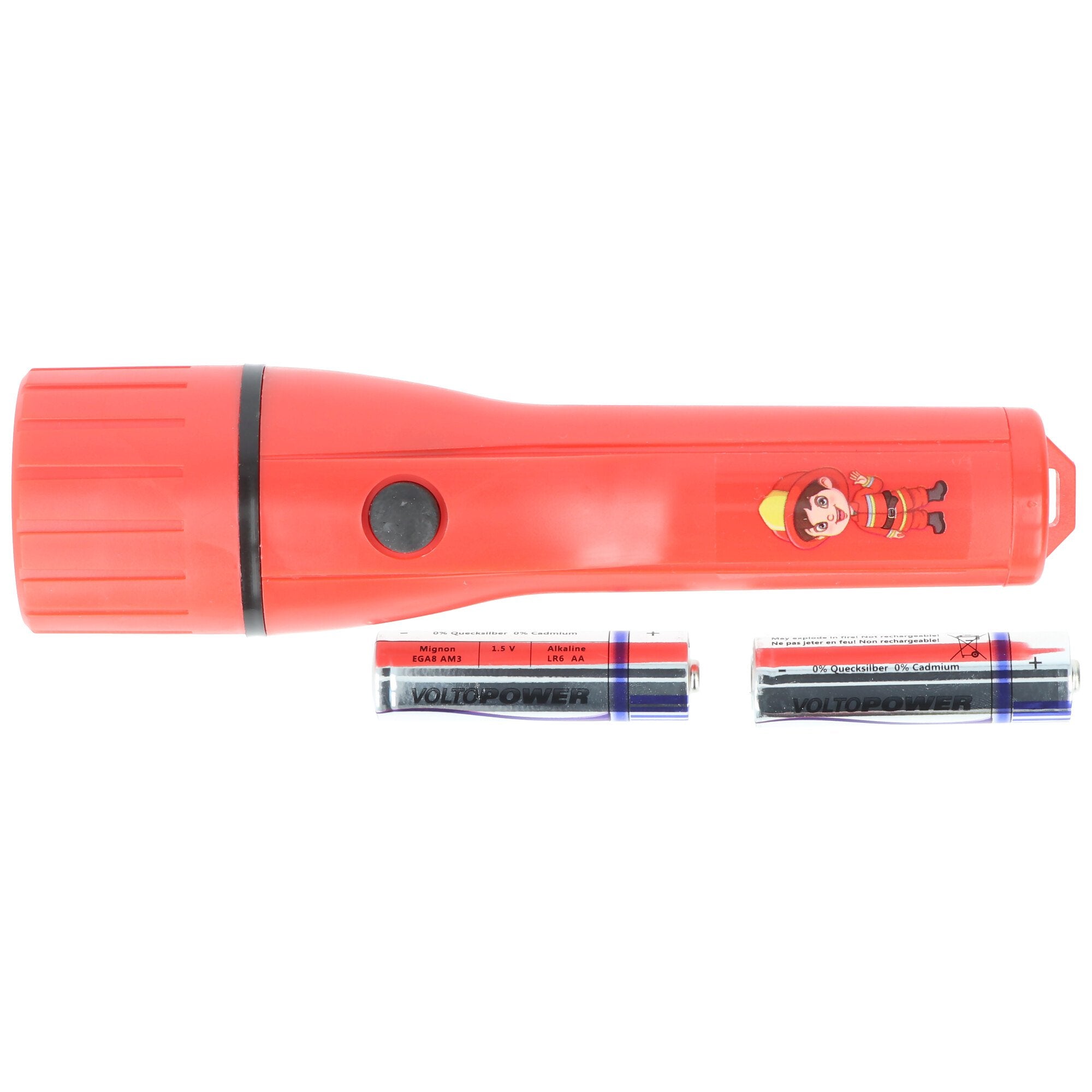 LED children's flashlight in a great firefighter design, easy to use, weighs only 135 grams, comes w