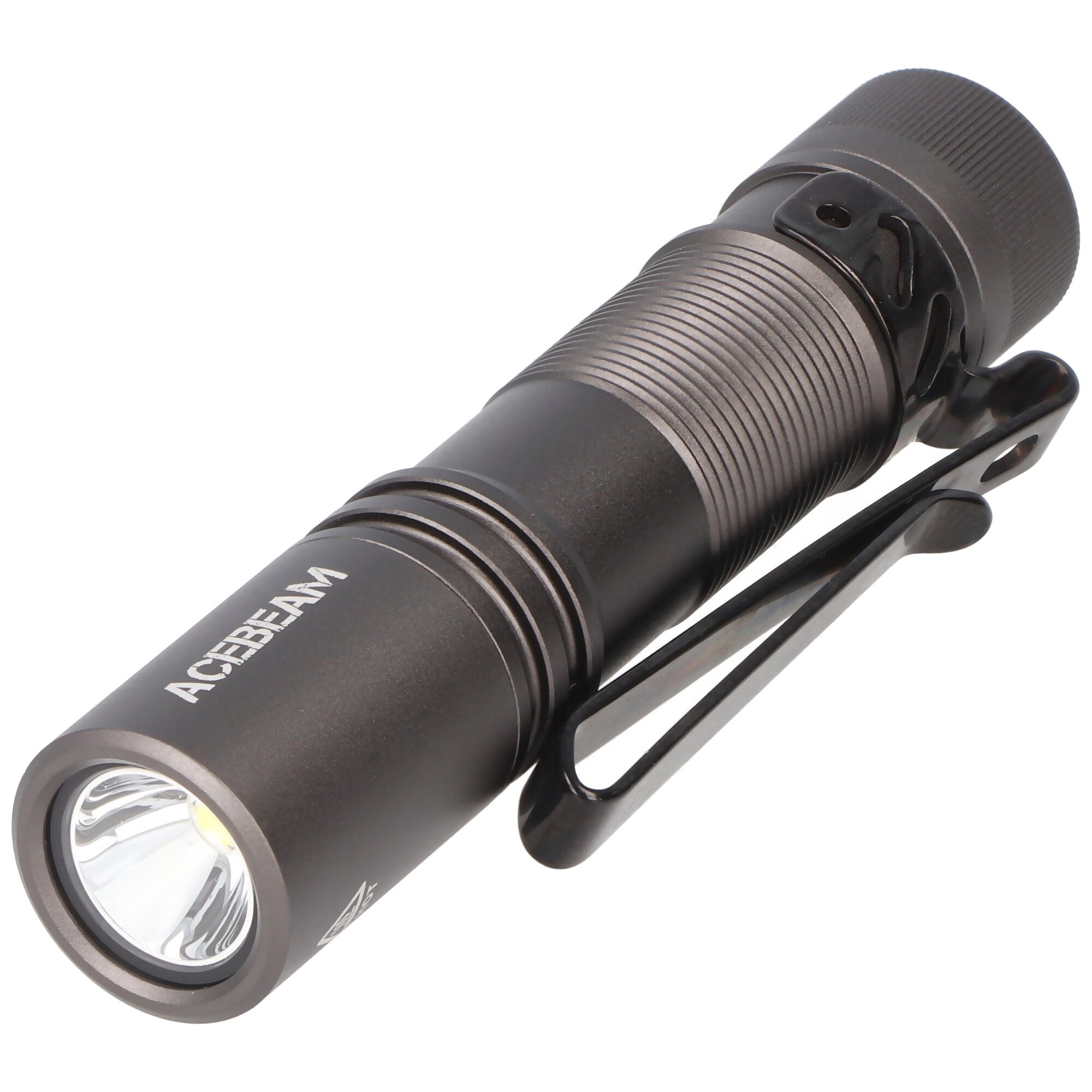 AceBeam Pokelit AA LED flashlight with up to 1,000 lumens, color grey, including 14500 Li-Ion batter