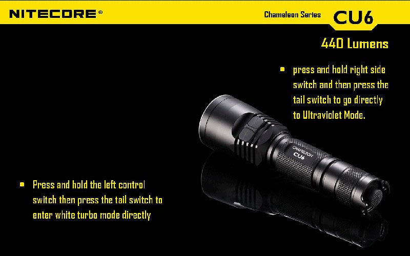 Nitecore Chameleon CU6 CREE XP-G2 (R6) 440 lumen met UV-led