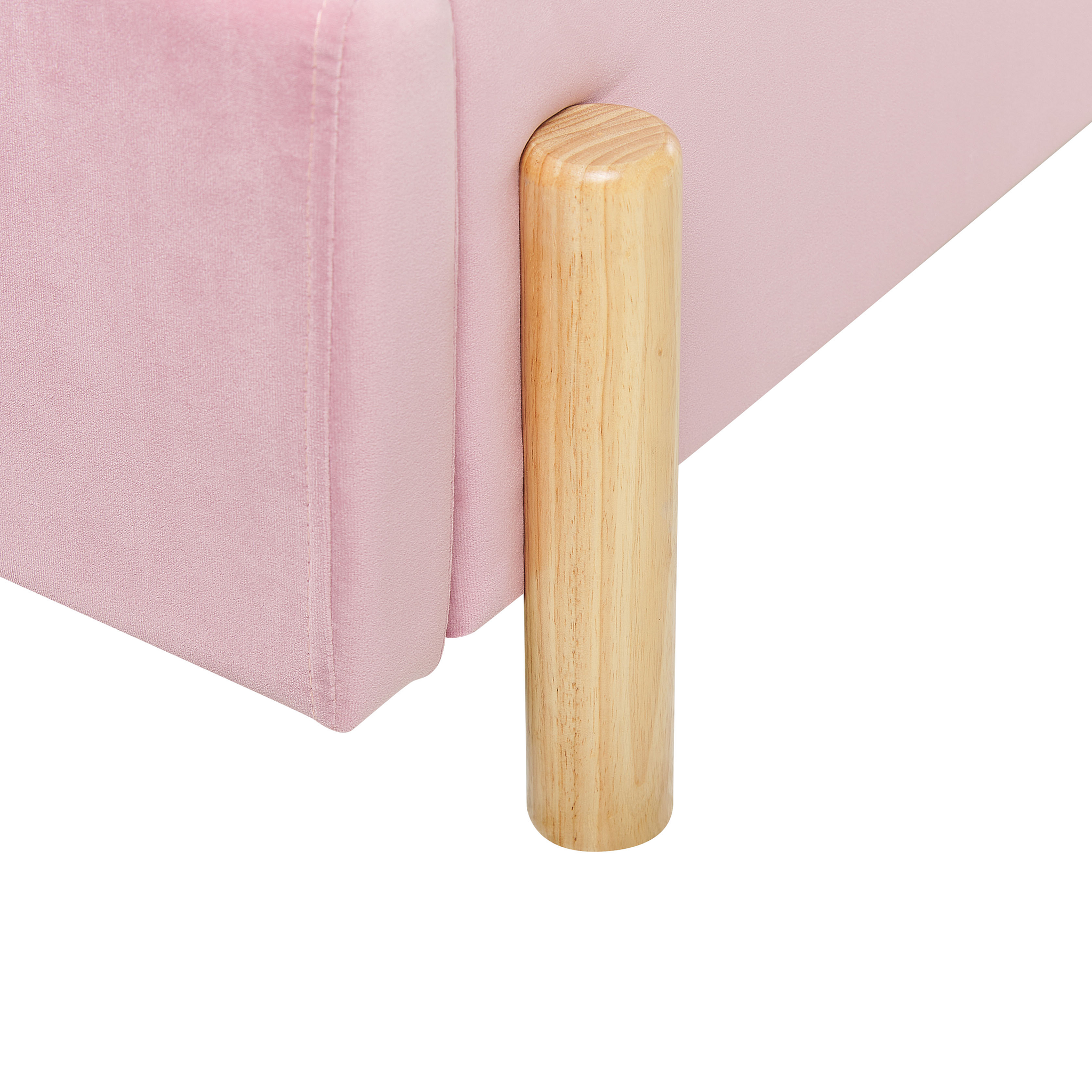 Beliani ANET - Bed - Roze - 90 x 200 cm - Fluweel