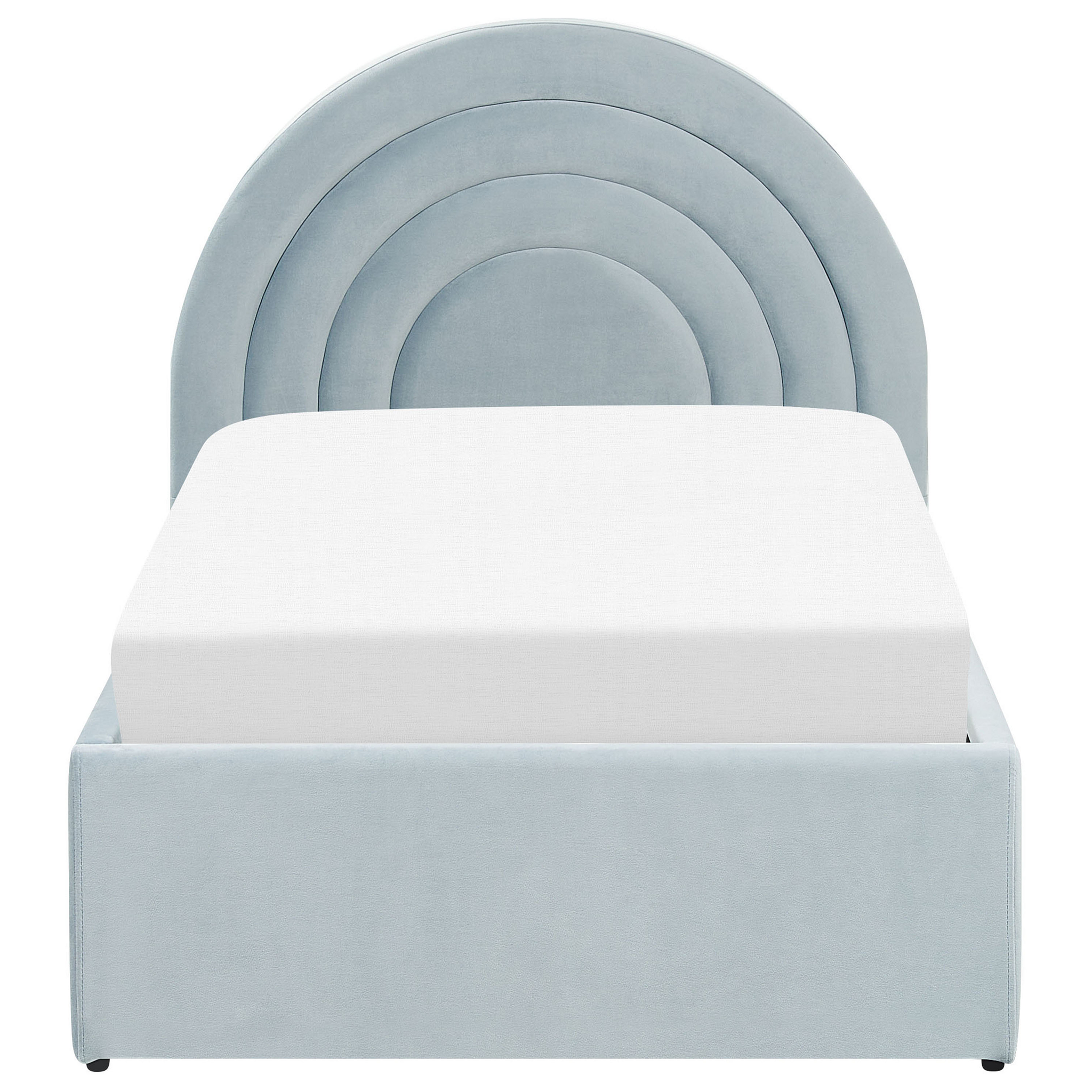 Beliani ANET - Bed met opbergruimte - Lichtblauw - 90 x 200 cm - Fluweel