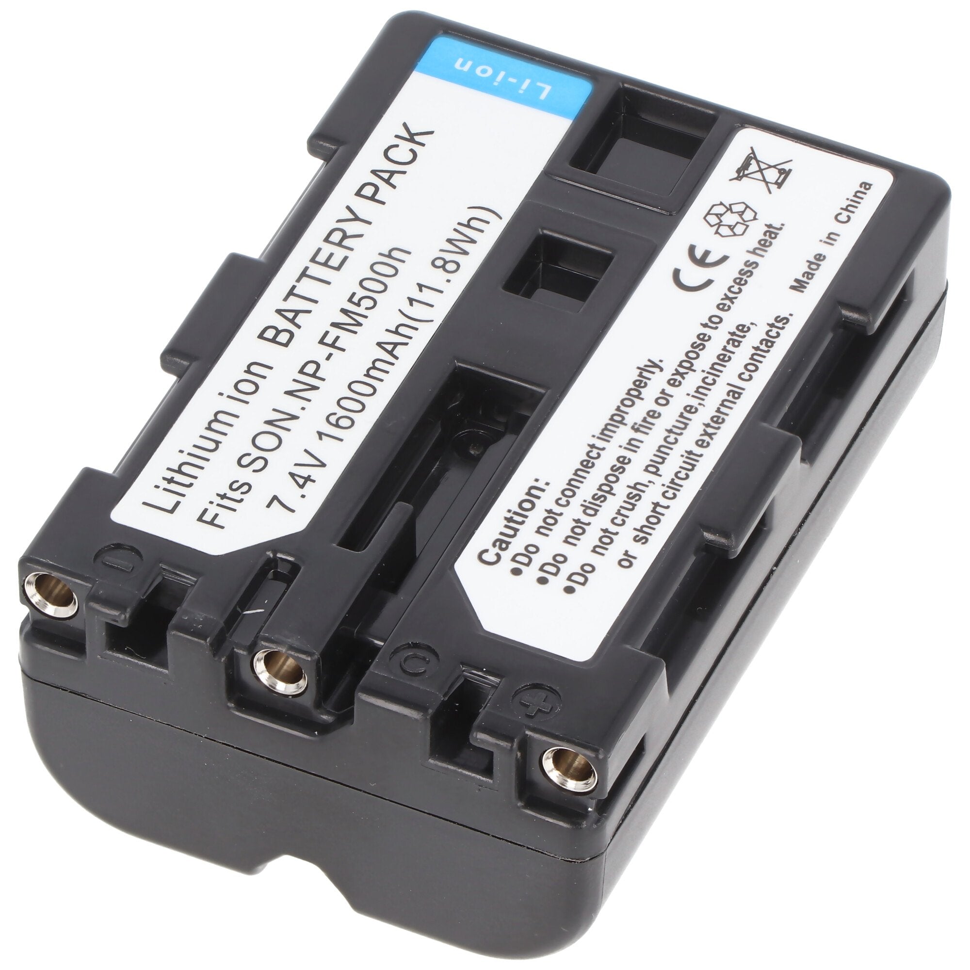 AccuCell battery suitable for the Sony NP-FM500H battery 7.4 Volt 1600mAh 11.8Wh