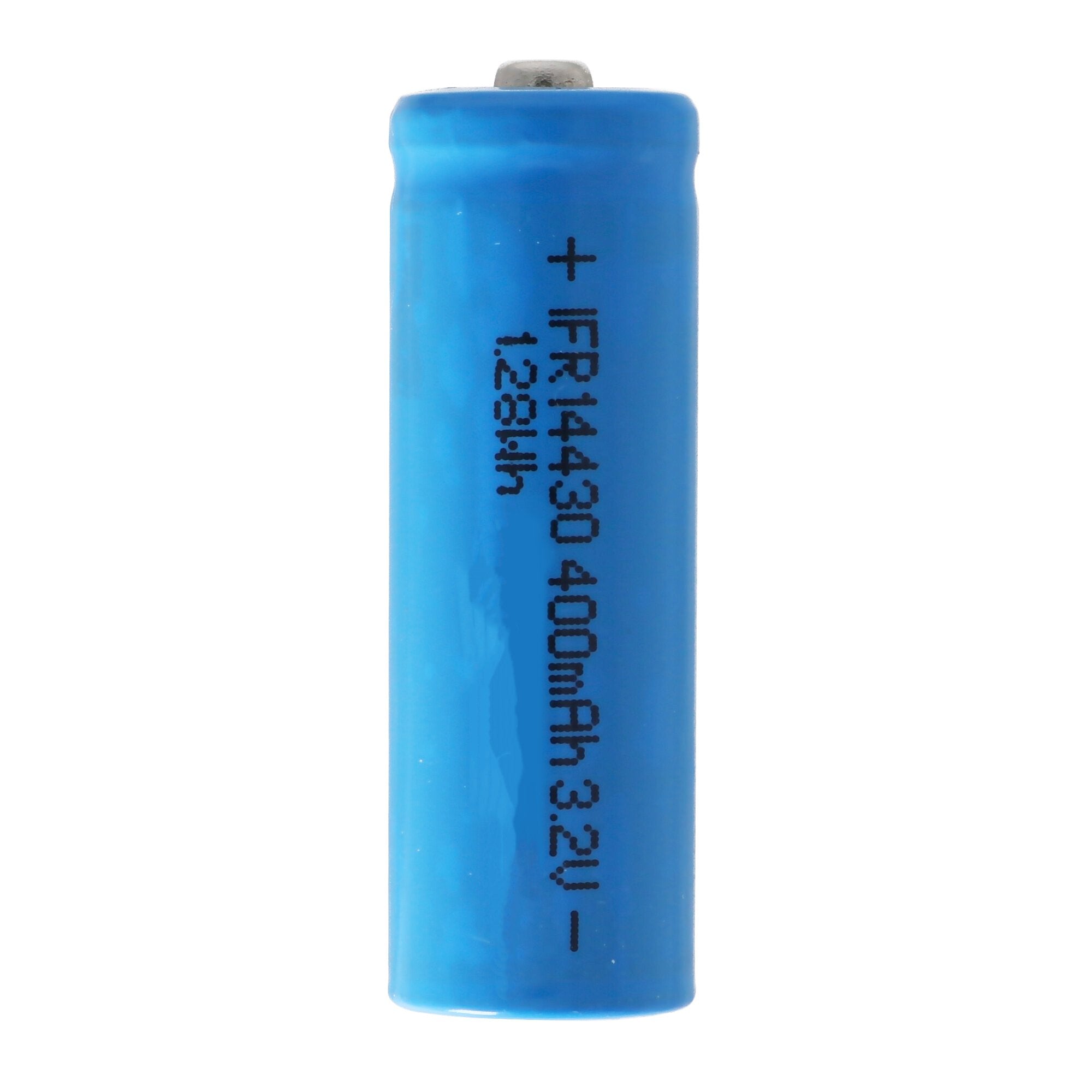 IFR 14430 - 400mAh 3.2V LiFePo4 battery (button top) unprotected