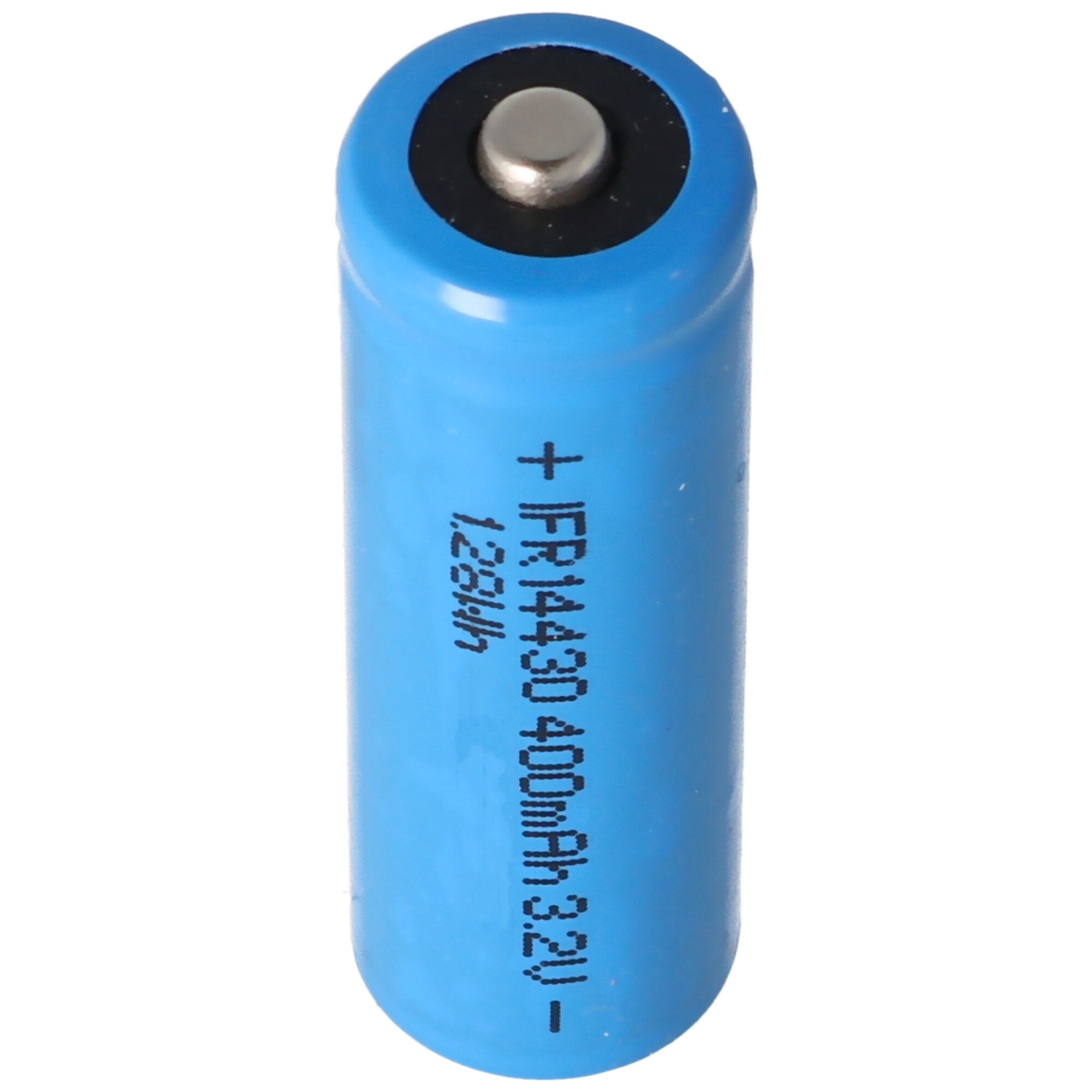 IFR 14430 - 400 mAh 3,2 V LiFePo4-batterij (knop bovenaan) onbeschermd