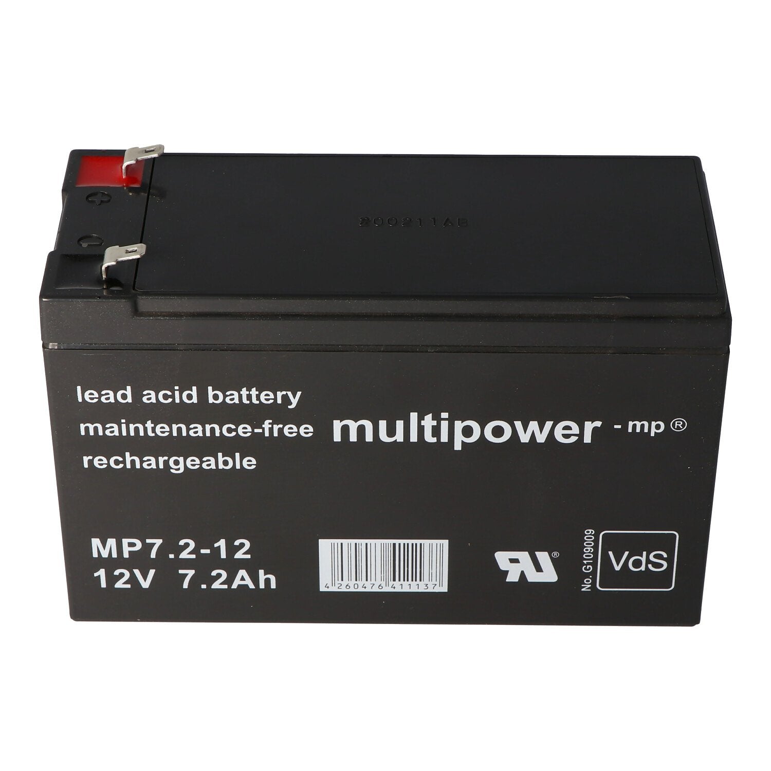 Multipower MP7.2-12 PB battery 12 volt 7.2Ah VDS approval