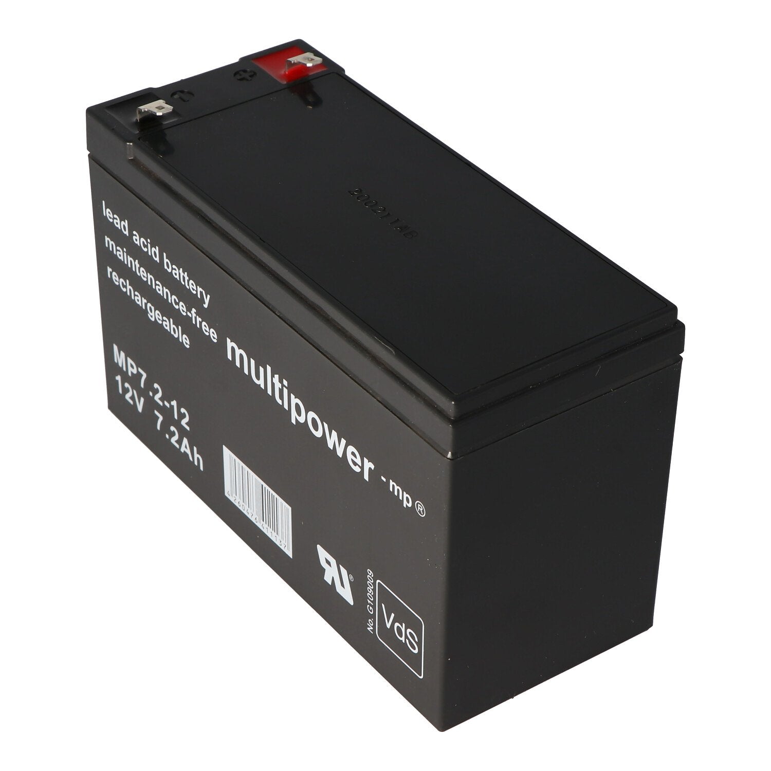 Multipower MP7.2-12 PB-batterij 12 volt 7.2Ah VDS-goedkeuring