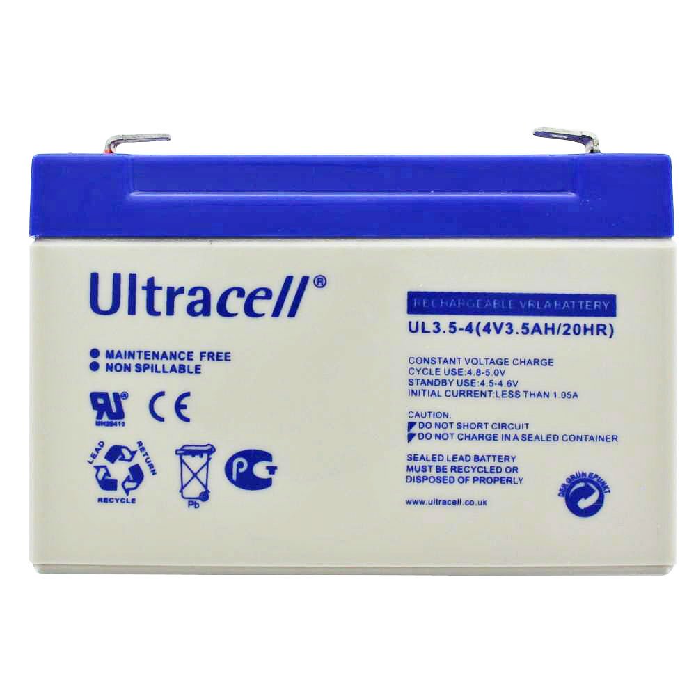 Ultracell UL3.5-4 4 volt battery 3500mAh, suitable for Sonnenschein A504 / 3.5S, 4.8mm contacts