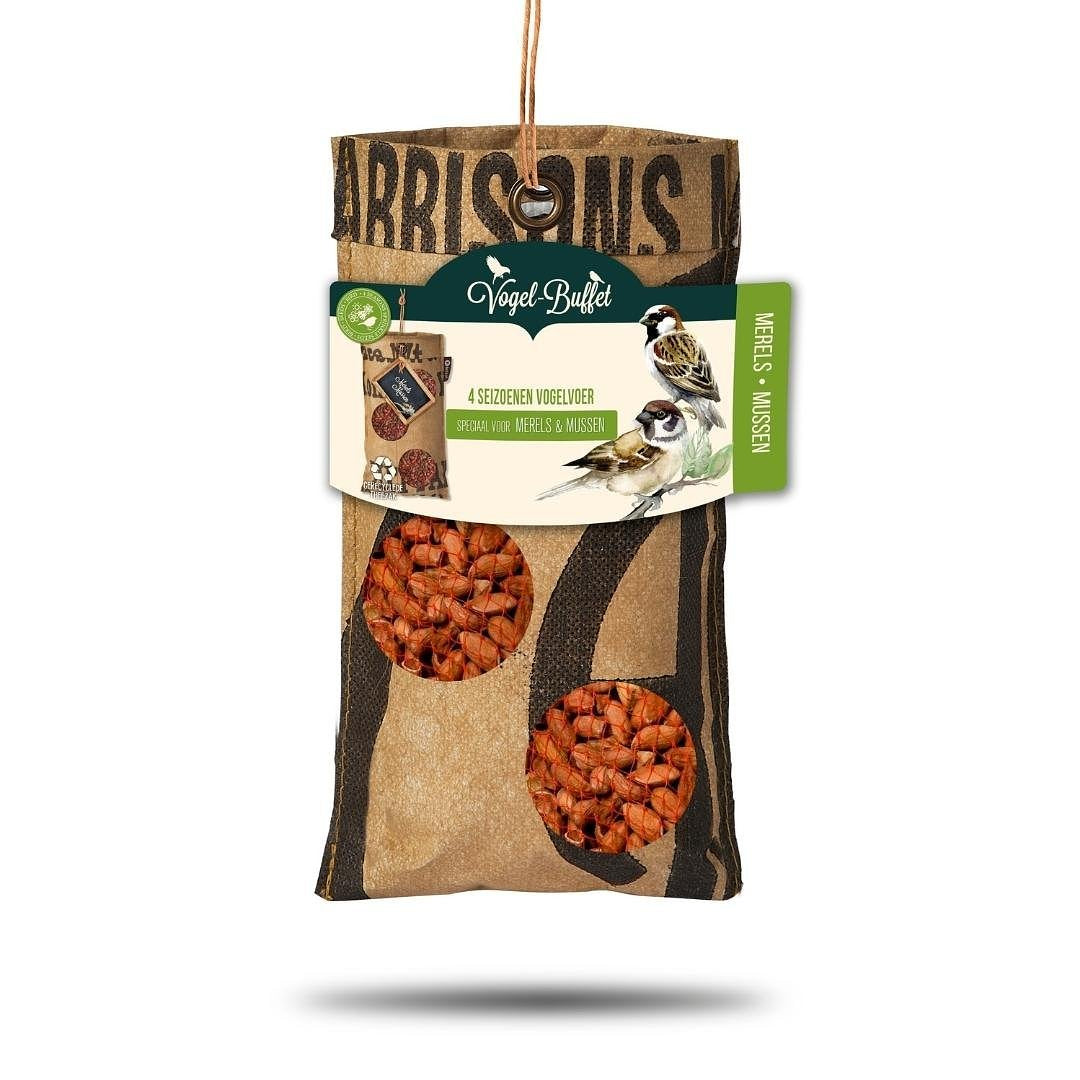 Bird Buffet | bird food ECO bag to hang | bird food for sparrows & blackbirds | 1x 300gr