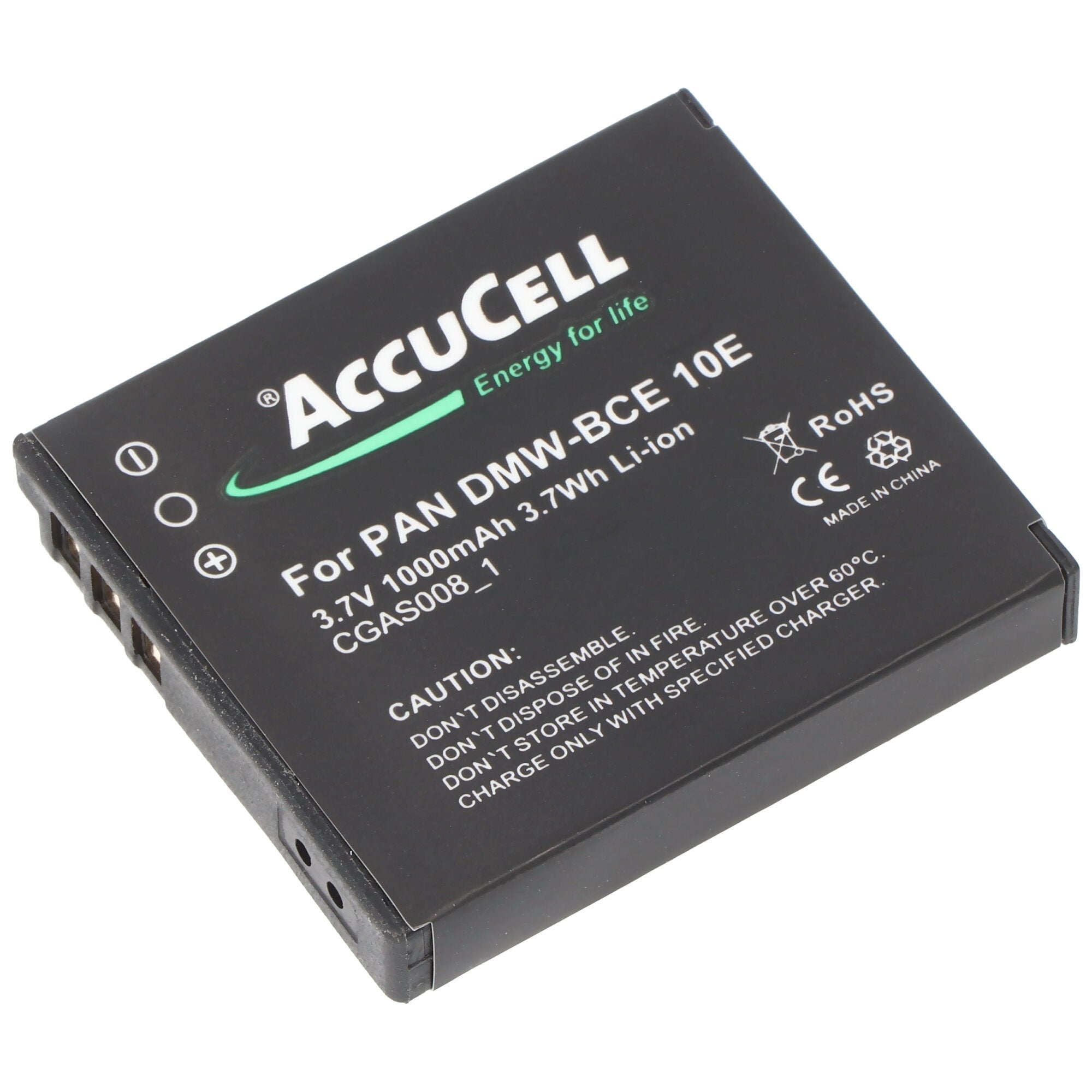 AccuCell battery suitable for Panasonic VW-VBJ10, SDR-S10, CGA-S008