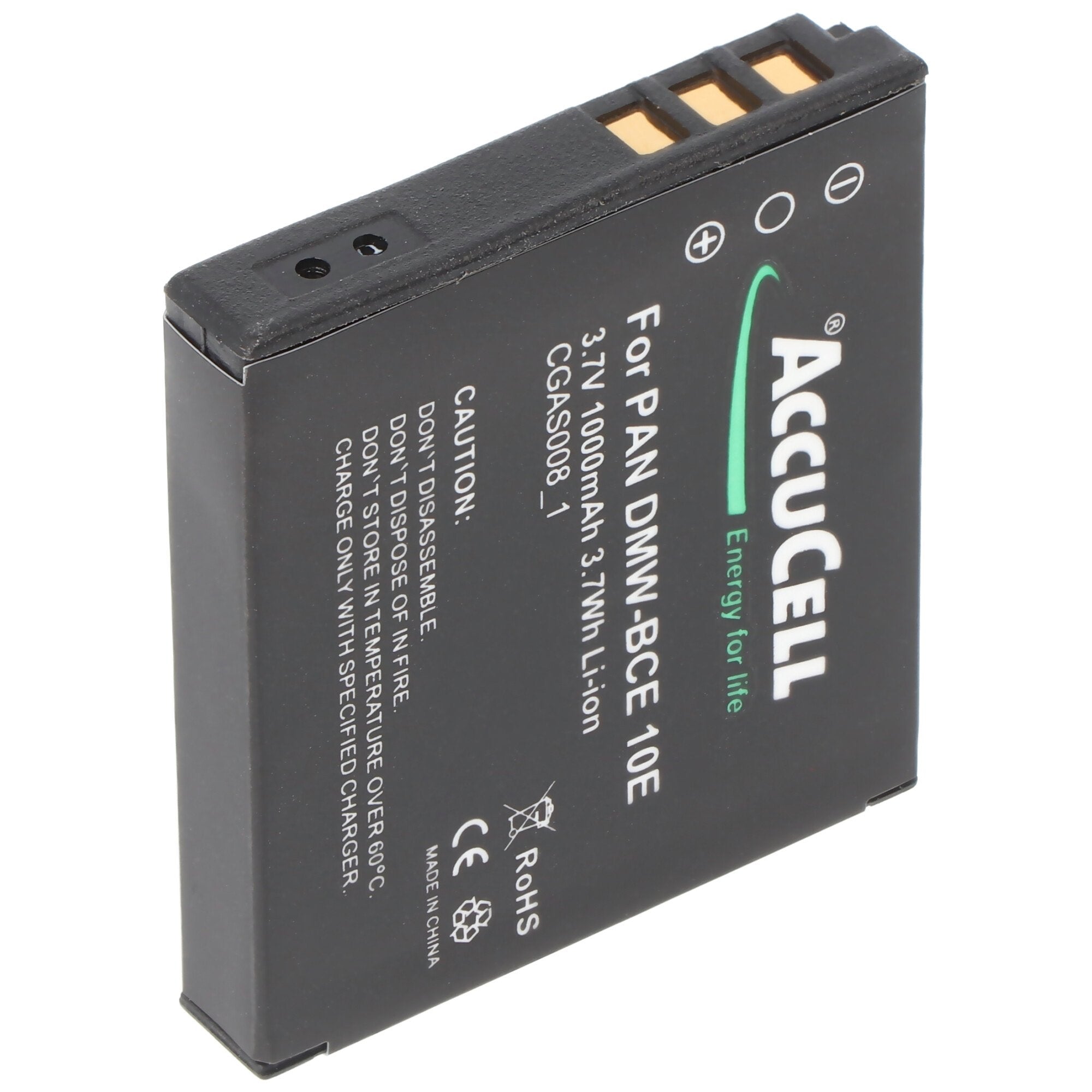 AccuCell battery suitable for Panasonic VW-VBJ10, SDR-S10, CGA-S008