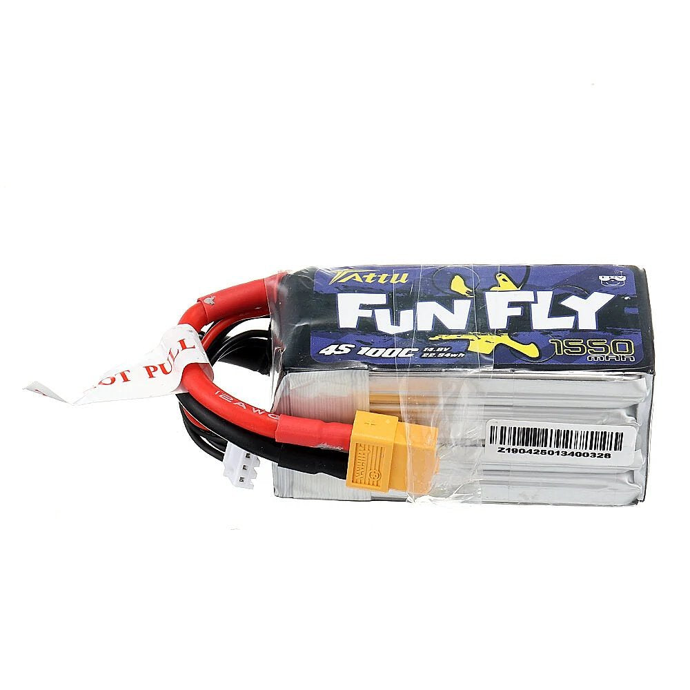 Li-polymeer batterij - 1550mAh (14,8V) Burst 200C 4S XT60 connector voor modelbouw, drones, multicop