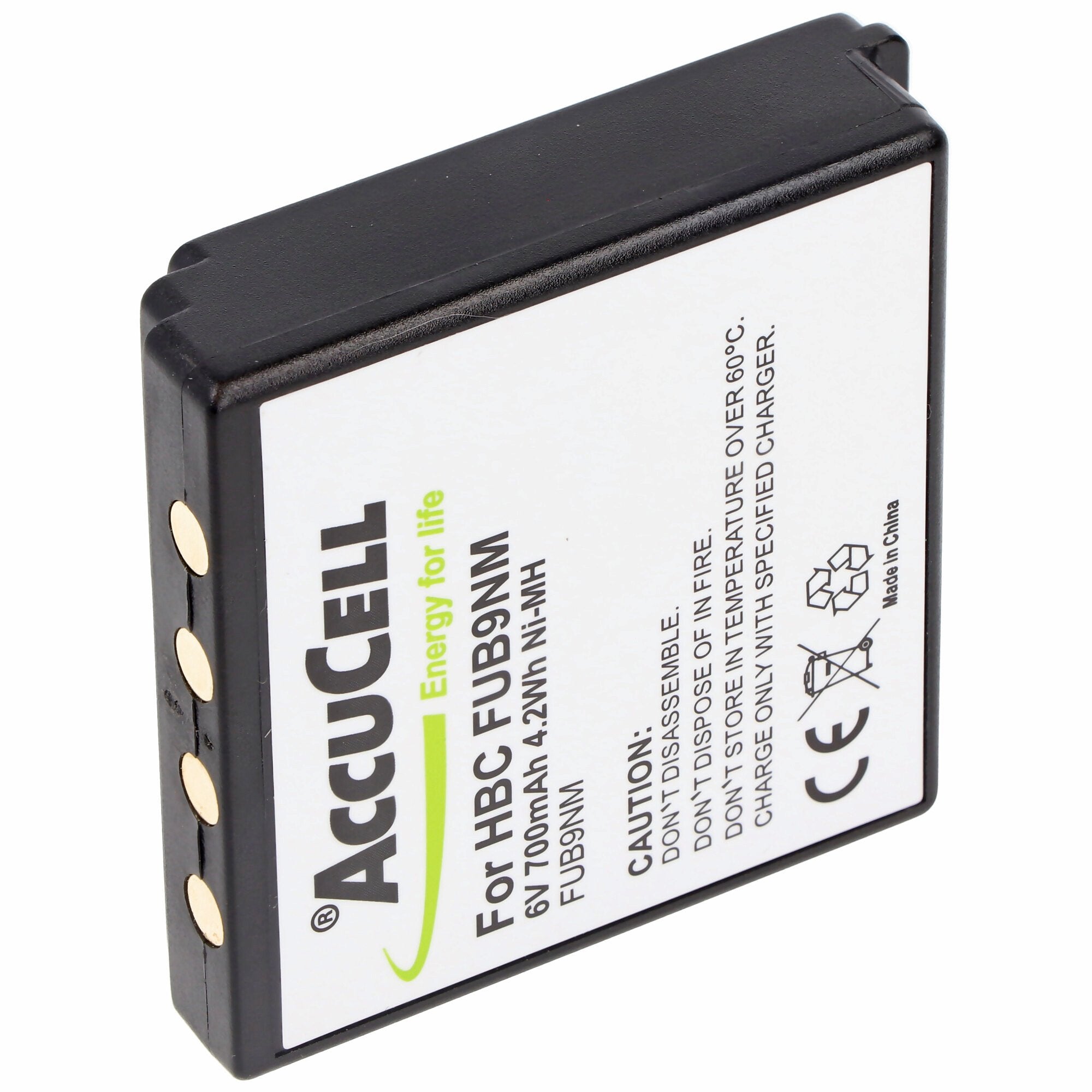 AccuCell-batterij geschikt voor HBC FUB9NM, BA209000, 209060, BA209061