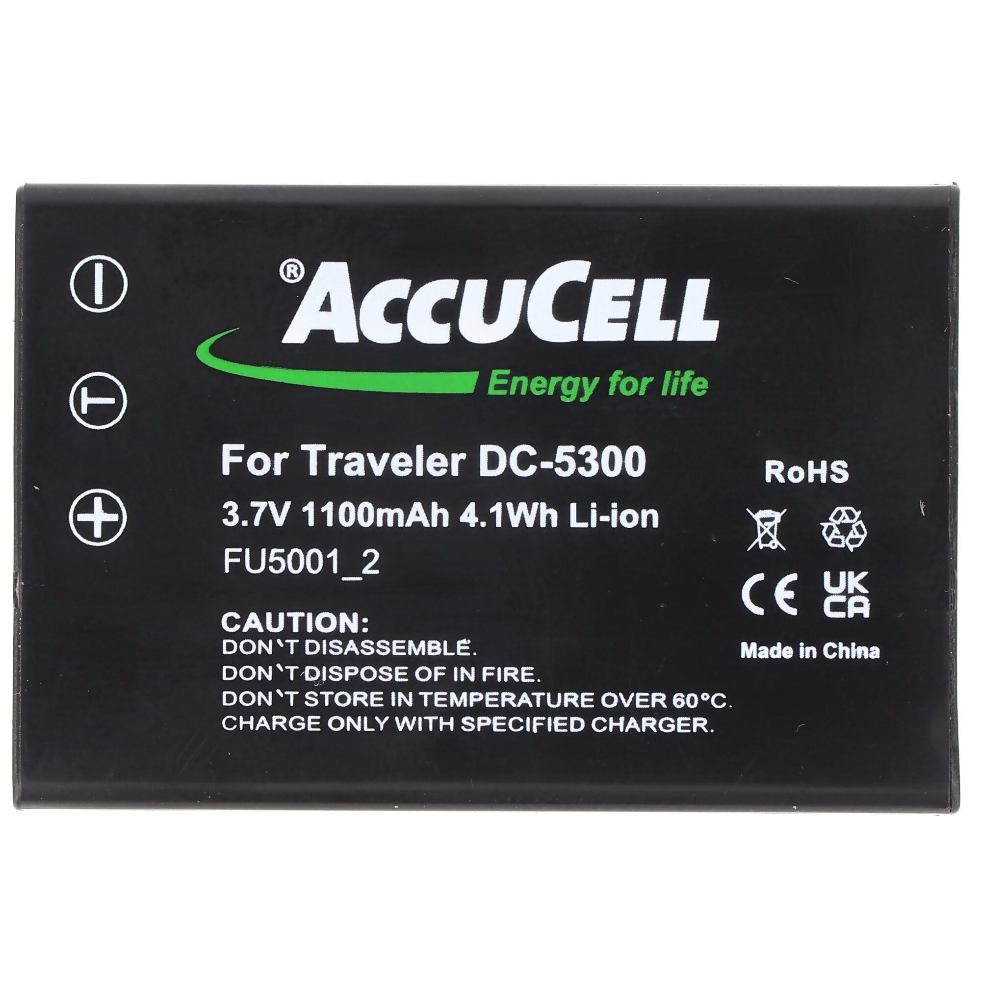 AccuCell battery suitable for Samsung SLB-1137, Digimax V700