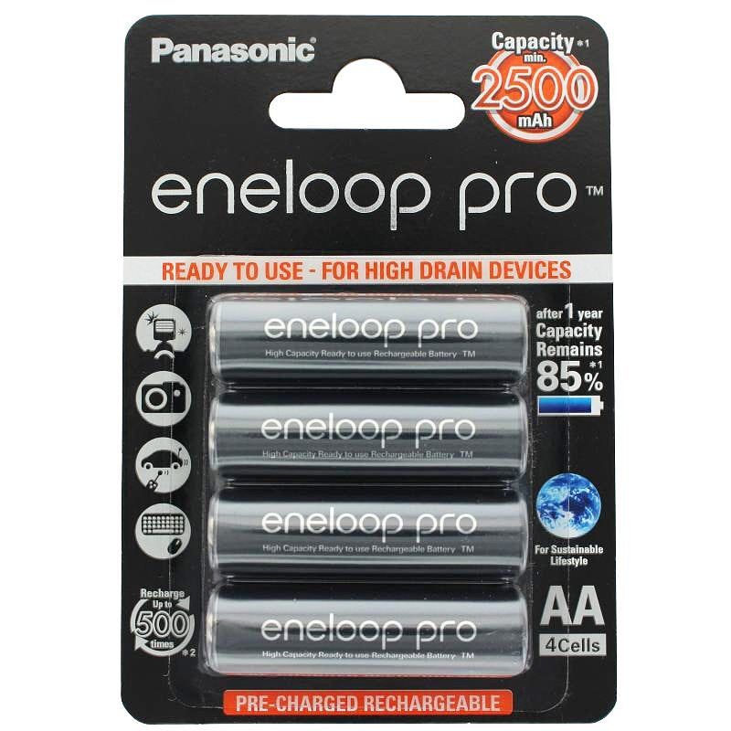 Sanyo XX eneloop Technology HR-3UWX min. 2500mAh and AkkuBox from Panasonic