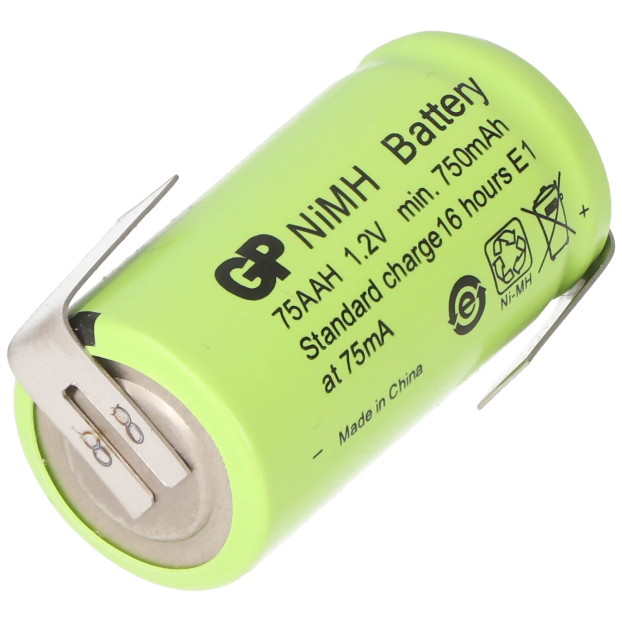 GP battery GP75AAH 2 / 3AA NiMH battery with soldering tag Z-shape