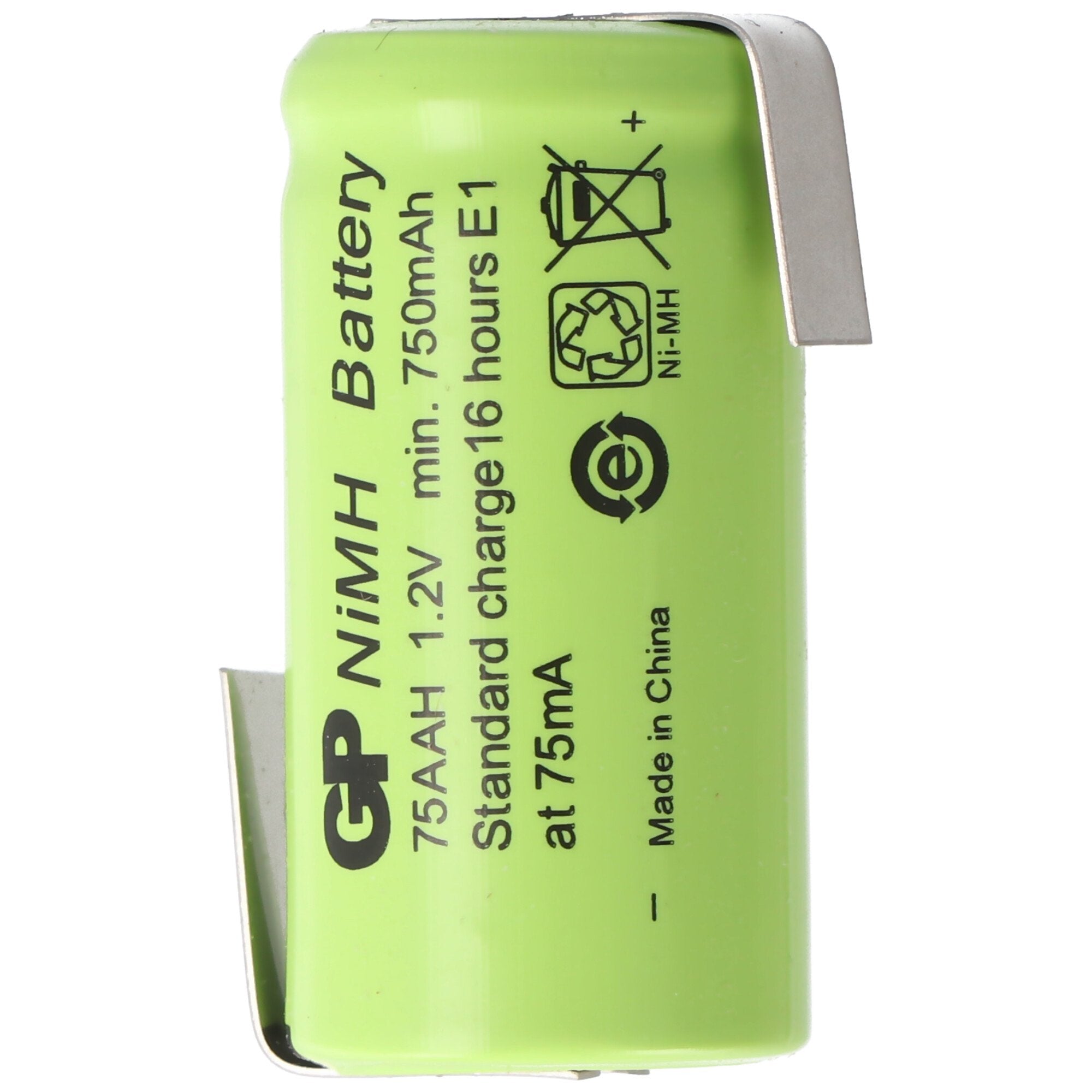 GP battery GP75AAH 2 / 3AA NiMH battery with soldering tag Z-shape
