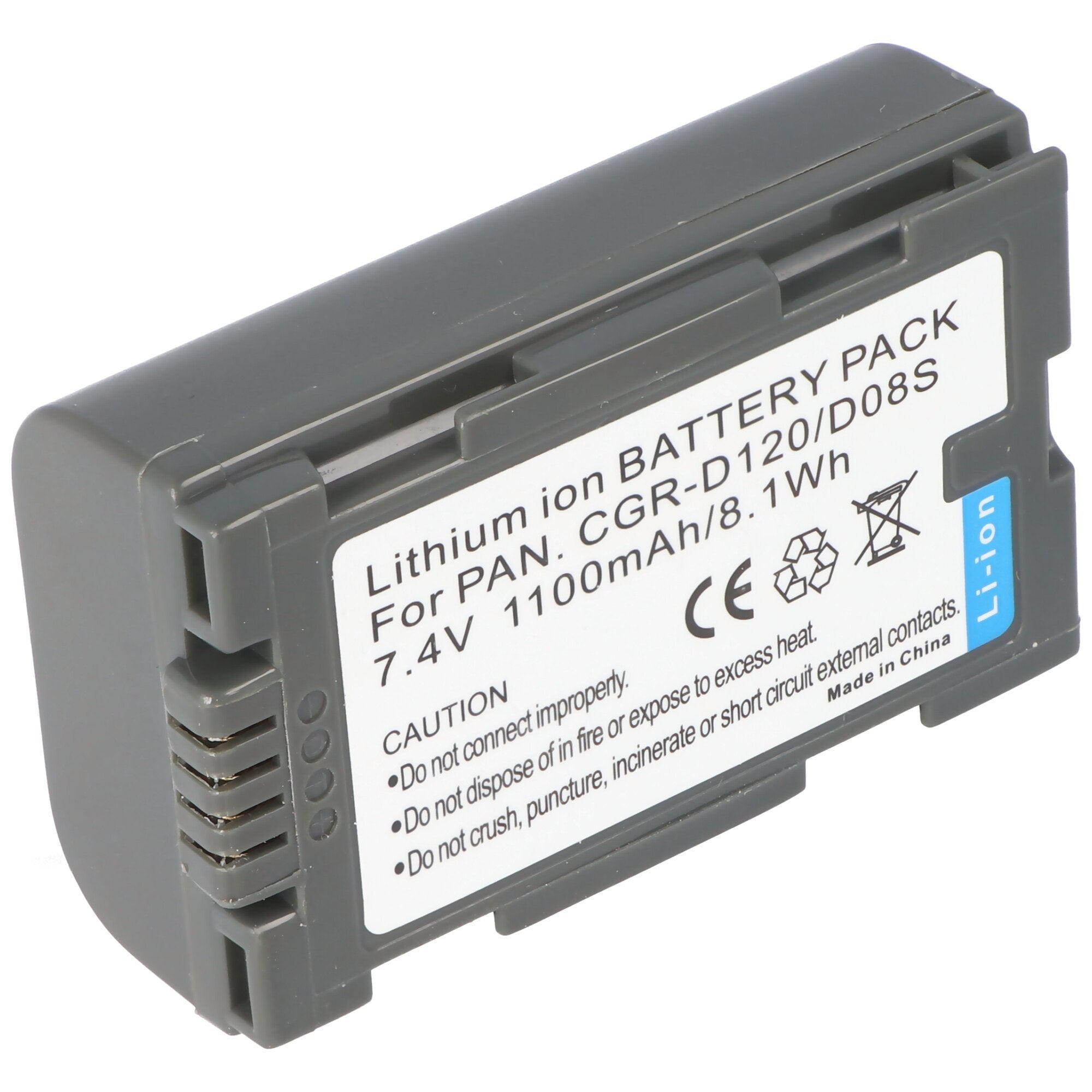 AccuCell battery suitable for Panasonic CGR-D120, CGR-D08, CGP-D14