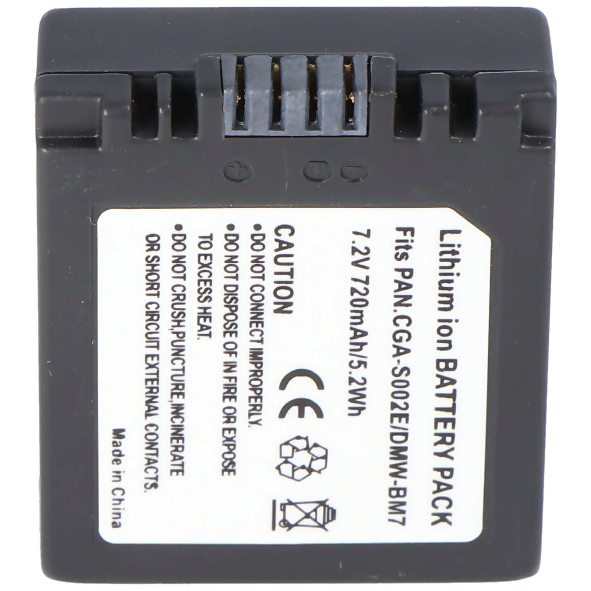AccuCell battery suitable for Panasonic CGA-S002, CGR-S002, DMW-BM7