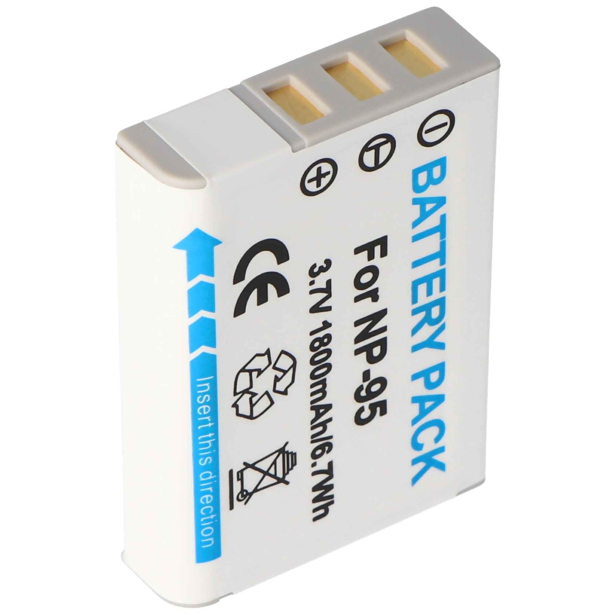 Replica battery suitable for the Fuji NP-95 battery, FinePix F30, X100T