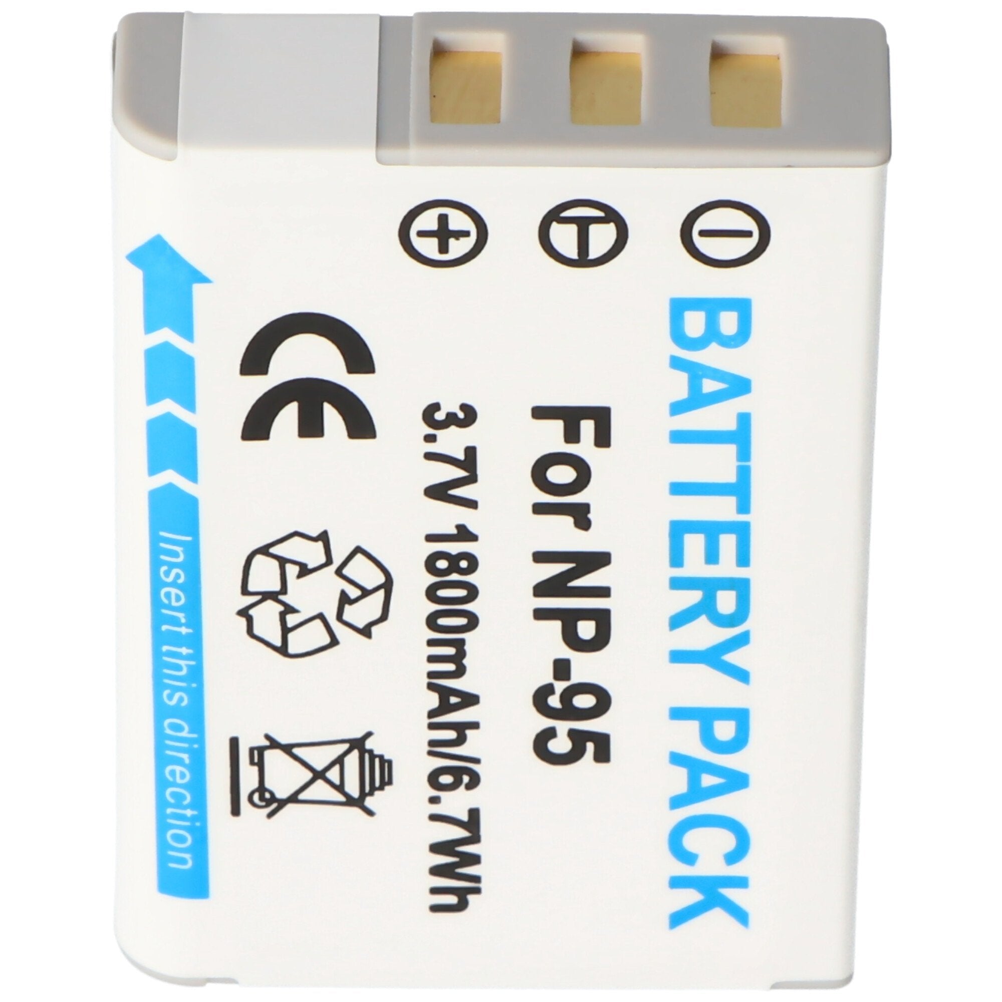 Replica-batterij geschikt voor de Fuji NP-95-batterij, FinePix F30, X100T