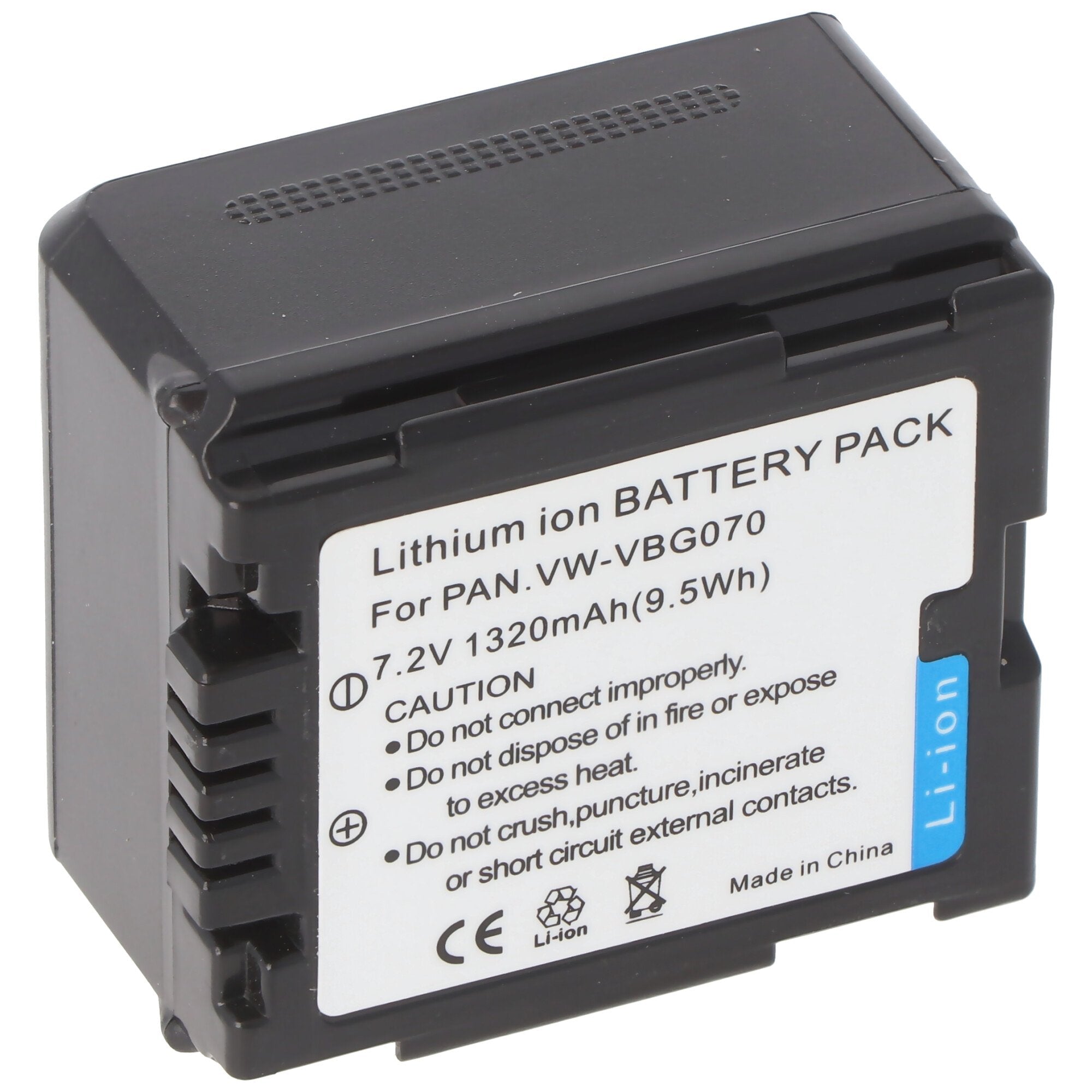 Batterij geschikt voor Panasonic VW-VBG130 batterij met huidige software