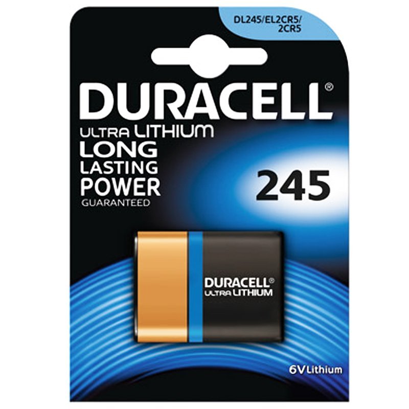 Duracell fotobatterij 2CR5 Ultra Lithium 6 volt met enkele blister van 1400 mAh