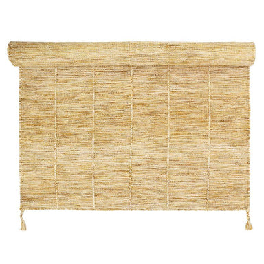 Tapis laine contemporain LHENA JAUNE BRUN M