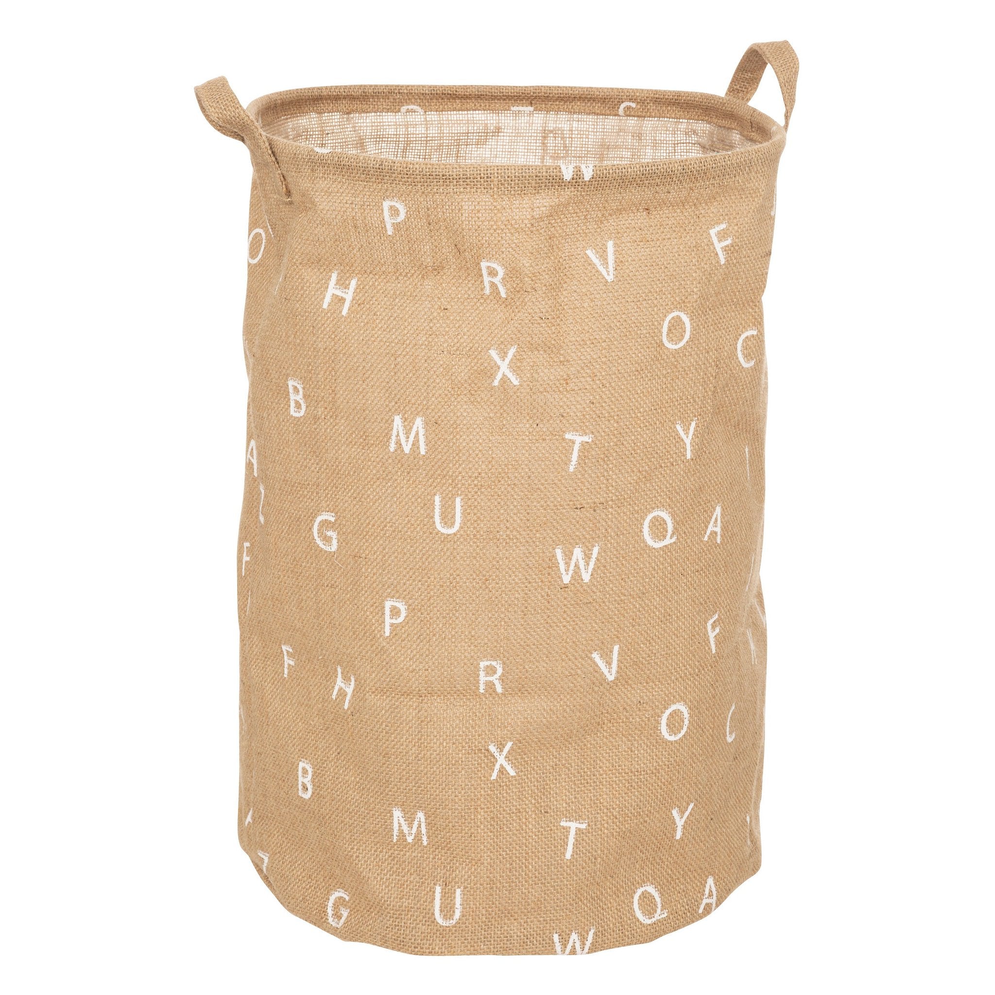 Atmosphera Kids Wasmand ABC jute - opbergmand kinderen - speelgoedmand - mand - opvouwbaar - 35 X H4