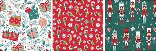 Kerst - Inpakpapier - 3 Rollen - Cadeaupapier - Wrappapier - 500x70cm