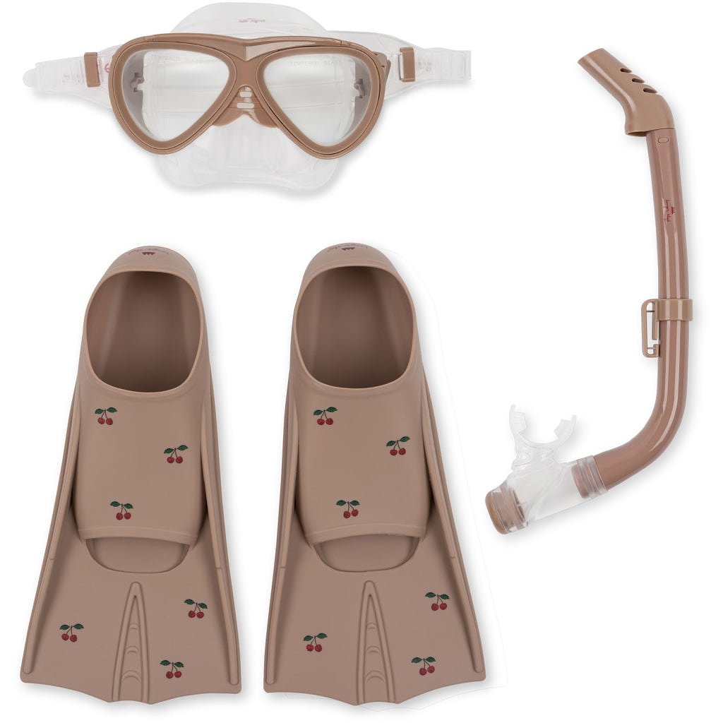 Konges Sløjd Mello snorkel set kind - Cherry - Duikrbil / Zwemvinnen / Snorkel 31/32