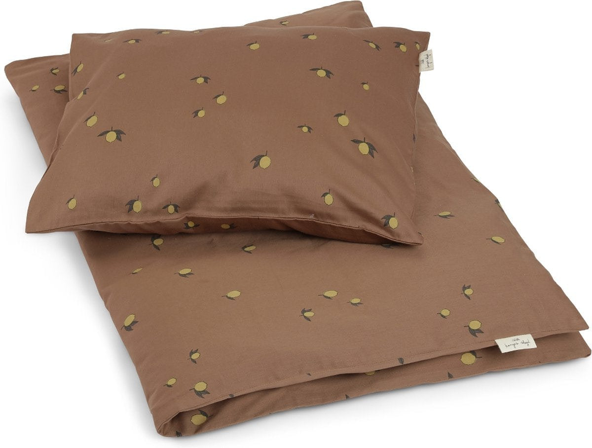 Konges Slojd BABY DEKBEDOVERTREK - LEMON BROWN - 70 x 100 cm (40 x 45 cm)