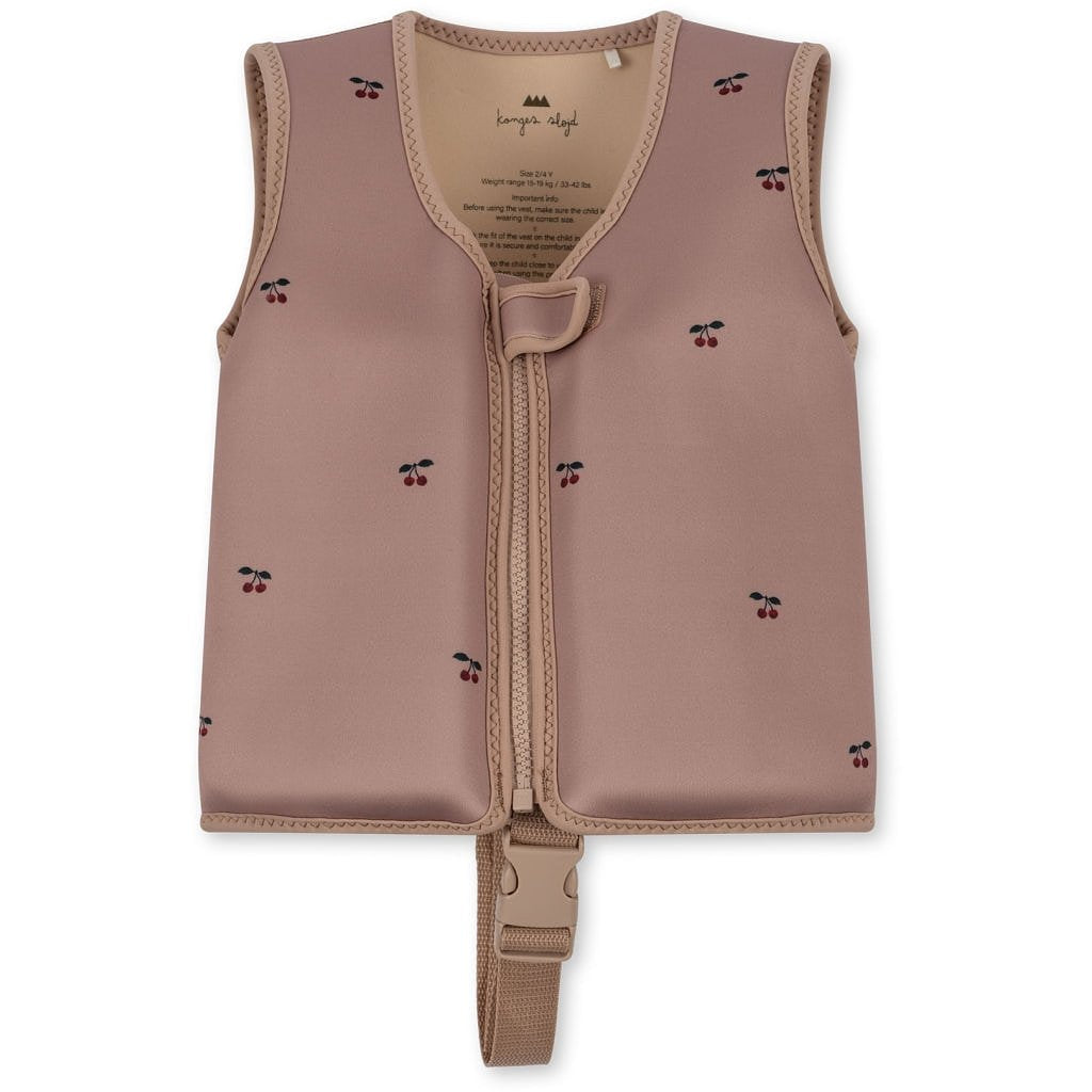 Konges Sløjd Neopreen Float Vest/Zwemvest/Drijfvest - Cherry 2-4 jaar