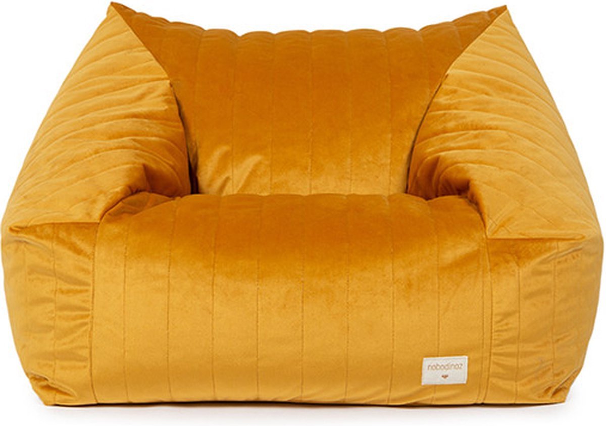 Nobodinoz Chelsea Velvet zitzak Farniente Yellow