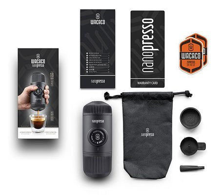 Wacaco Nanopresso Black - portable espresso machine incl. softcase - espresso to go