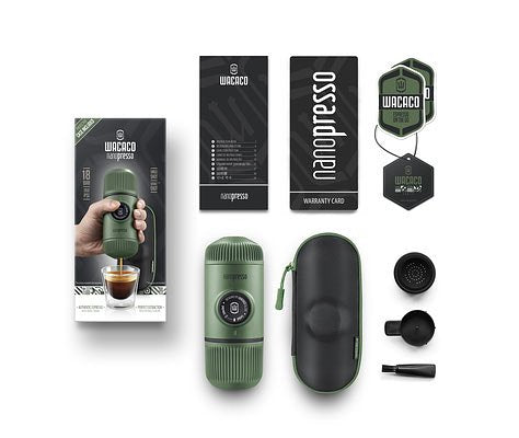 Wacaco Nanopresso Moss Green - portable espresso machine incl. hardcase - espresso to go