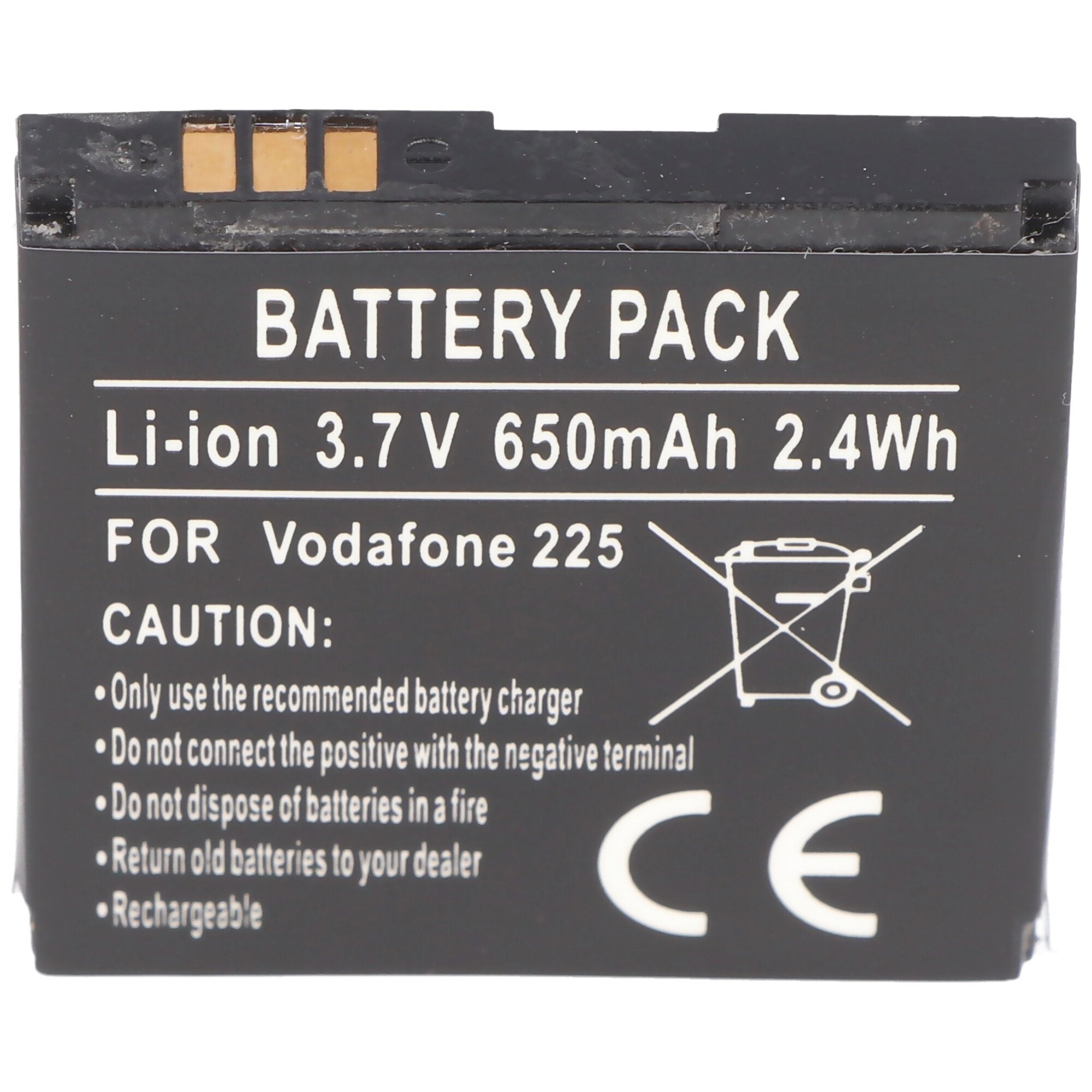 Battery suitable for Handy Vodafone 125, 225, 246, Li3706T42P3h38385